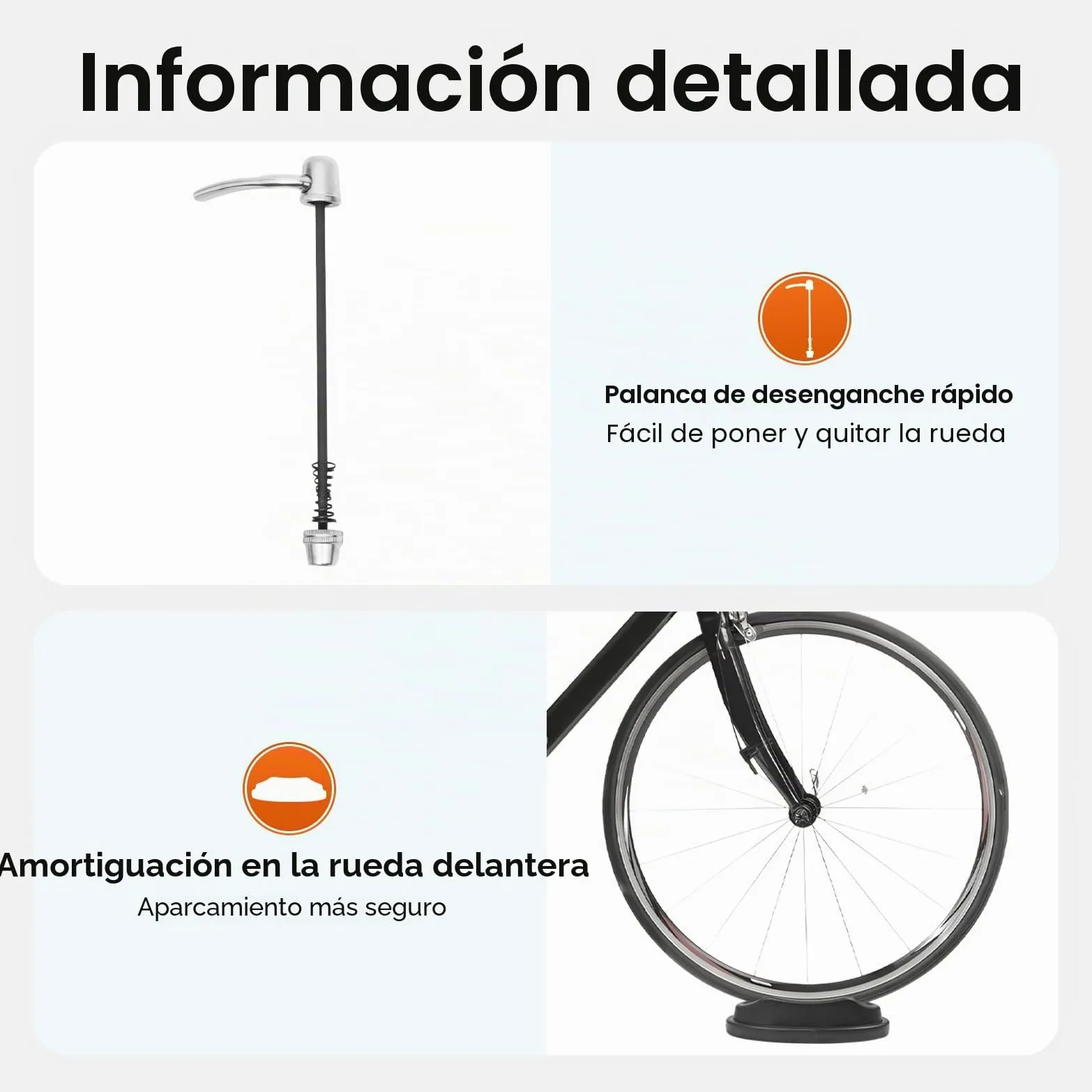Ciclismo Ejercicio Estacionario Bicicleta,Rodillo de Entrenamiento Bicicleta, Soporte de Entrenamiento de Bicicleta de Liberación Rápida Soporte para Montaña y Carretera