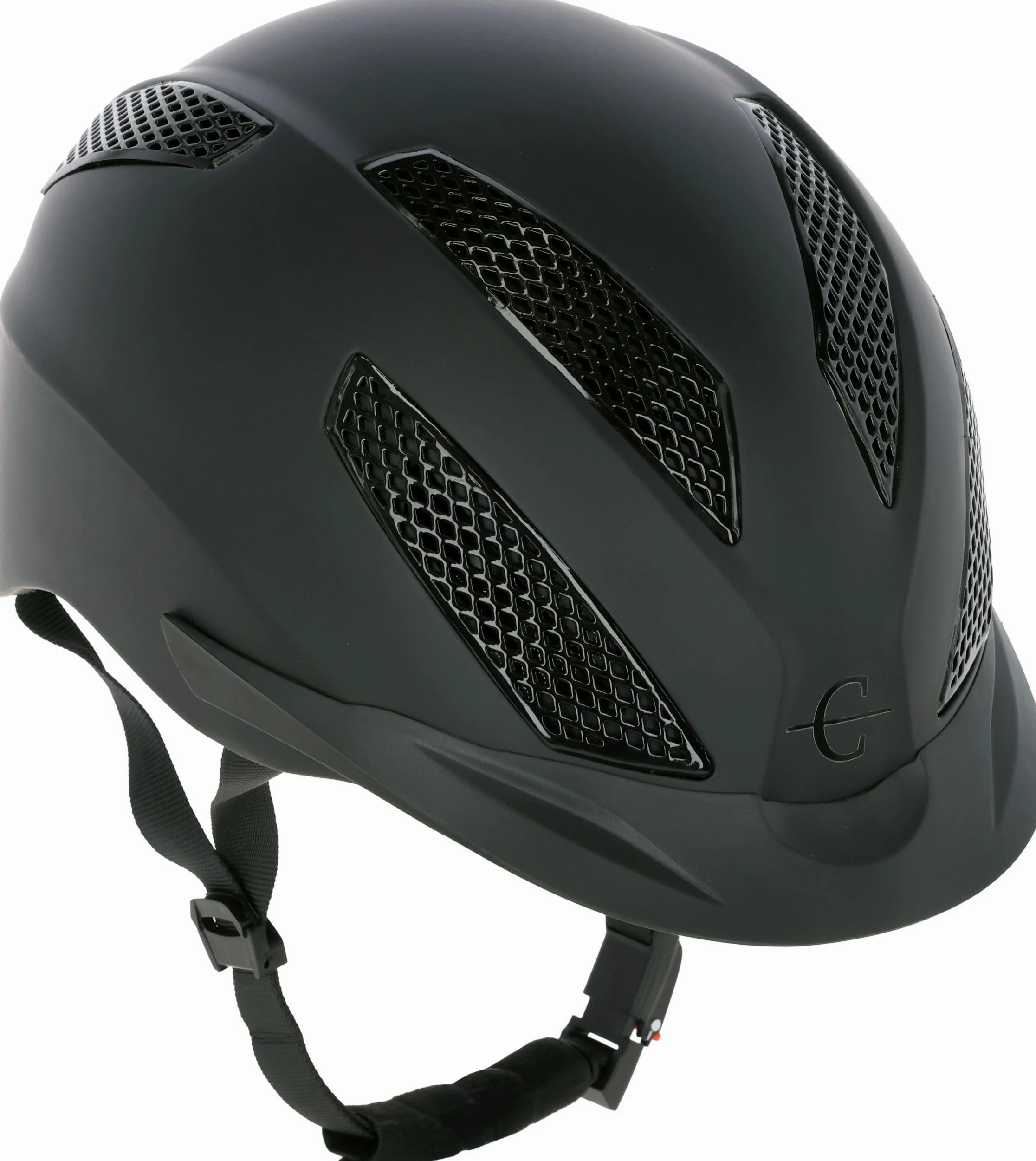 Casco de equitación Covalliero eXite, Mujeres, Hombre, Negro, Volumen 52-56 cm, Sistema Disc, Visera de Casco Flexible, Sistema de ventilación, Cierre de Clic rápido