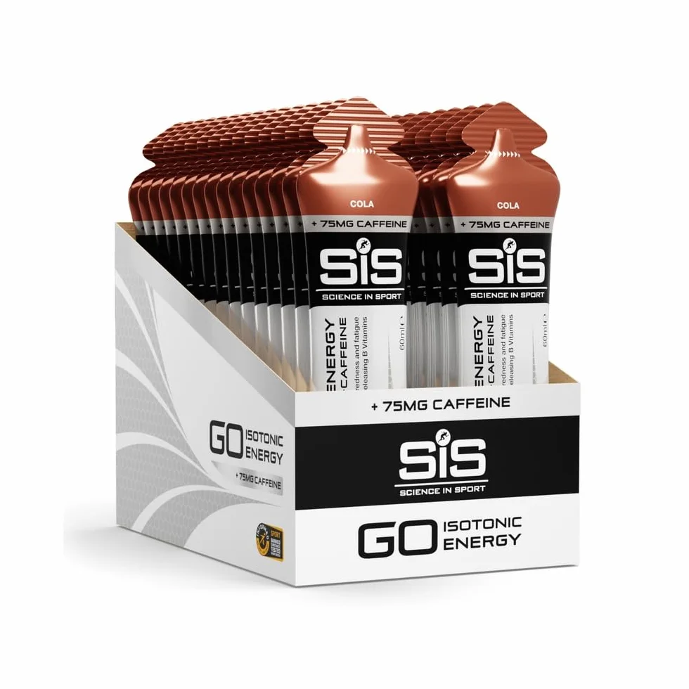 Science in Sport GO Energy + Caffeine 30x60ml Cola Gel 150mg cafeína 22g carbohidratos Energía deportes resistencia