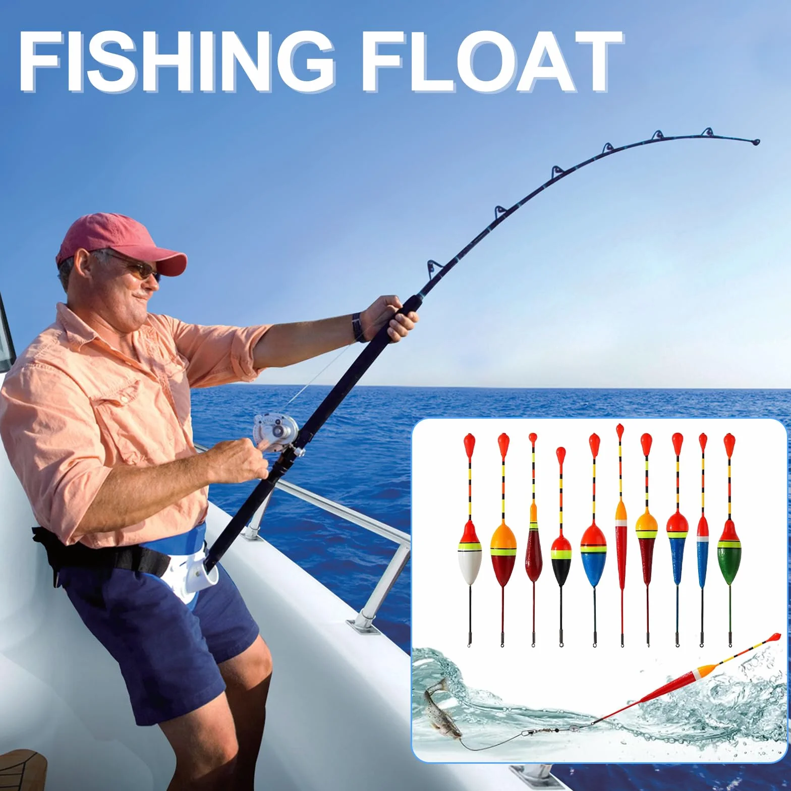10 Pcs Flotadores de Pesca, Boyas de Pesca de Trucha, Pescas Accesorios, Accesorios Pescas y Bobbers, con Pesas de 100 G para Peces Fondos Poco Profundos, Peces Comunes, Anguilas