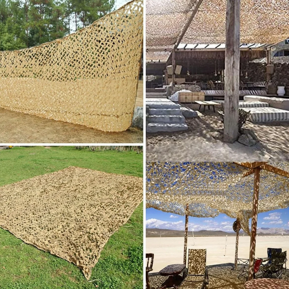 Genérico Red De Camuflaje, Red De Sombra Exterior para Caza, Protección Solar, Camping, Paisaje Forestal, Jardín, Fiesta, Decoración(4x20 M)