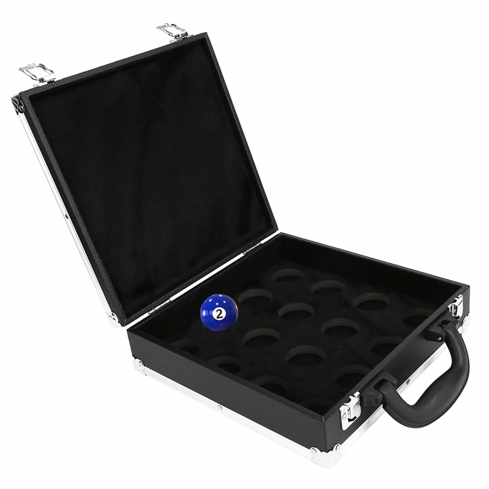 Caja de Billar, Almacenamiento Seguro con Asa de Transporte, Resistente y Portátil