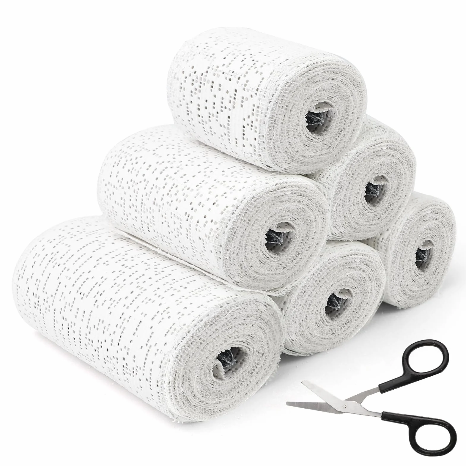 Vendas de Escayola 10cm x 2.7m 6 Rollos Tela de Yeso para Moldes