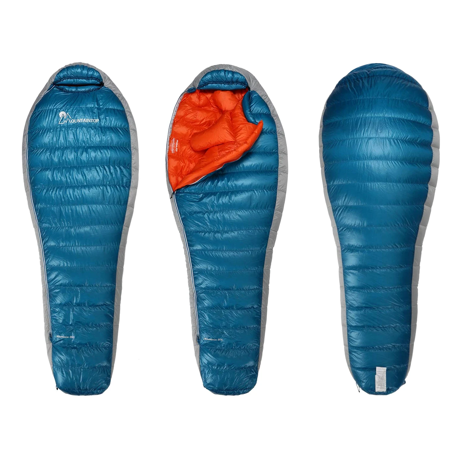Mountaintop Saco de Dormir de plumón, 15 Grados F 650 con Potencia de Relleno, Saco de Dormir Ultraligero, Compacto, portátil, Senderismo, Camping, Saco de Dormir con Saco de compresión para Adultos