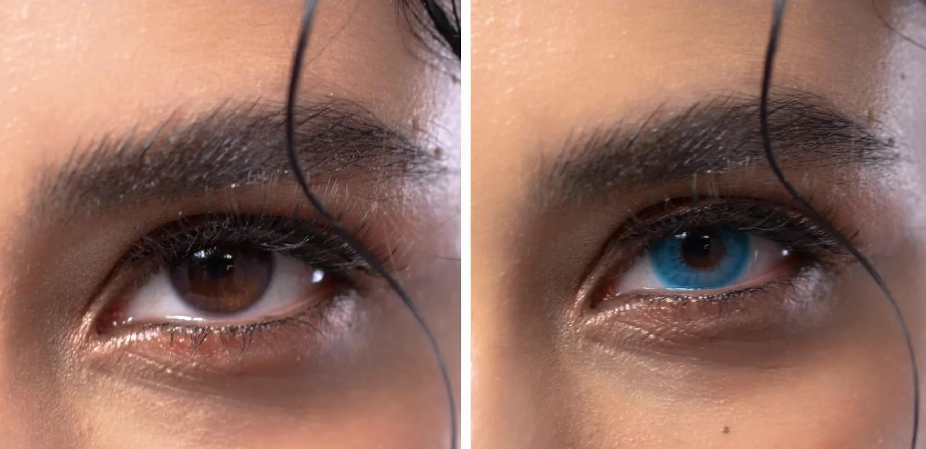 GLAMLENS lentillas de color azul Amalfi Azul 1 par 90 Días Sin Graduación blandas hidrogel de silicona