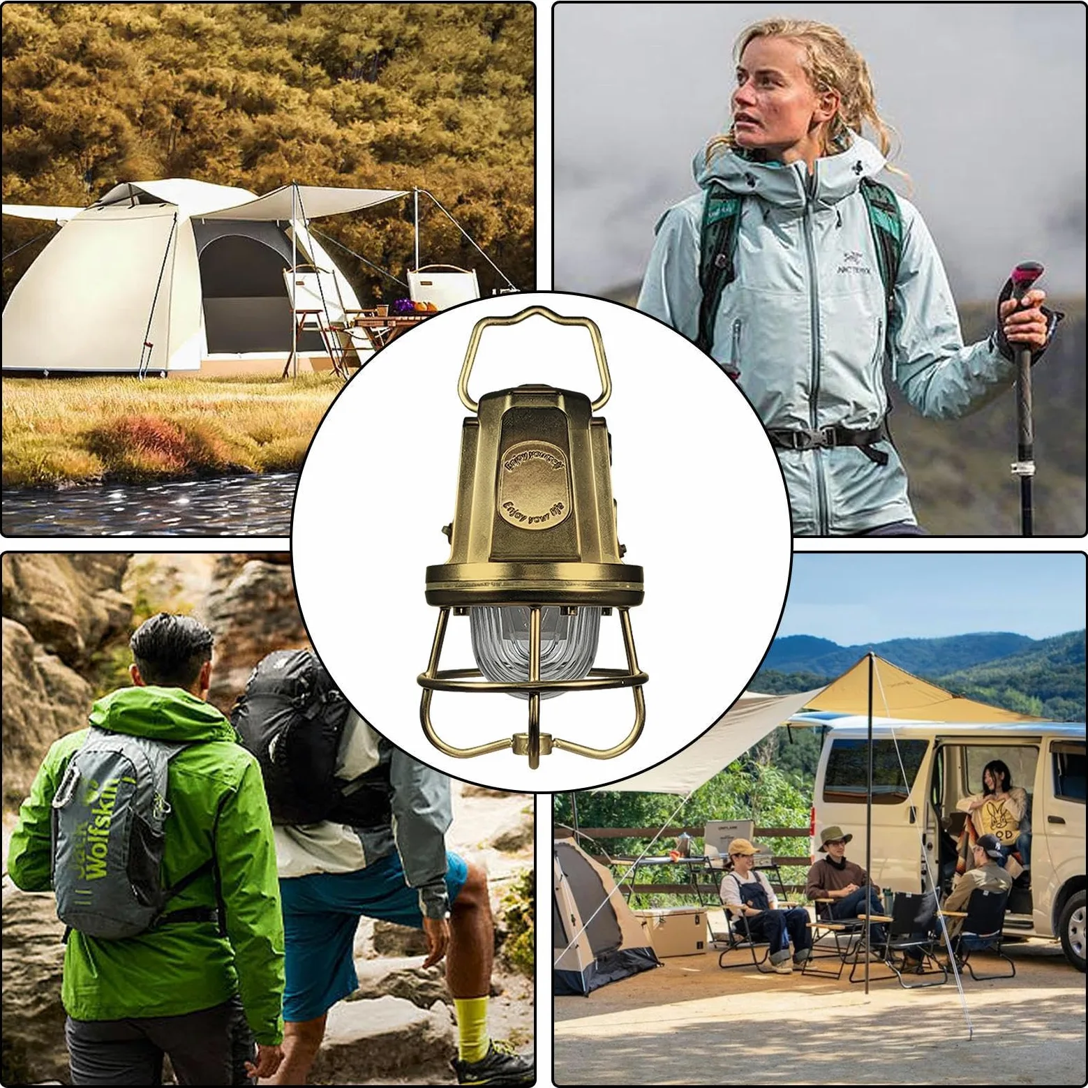 Linterna de Camping Recargable Lámpara de Equipo de Supervivencia con | Linterna de Camping LED para Tienda de Campaña, Exterior, Apagones, Toldo y Balcón