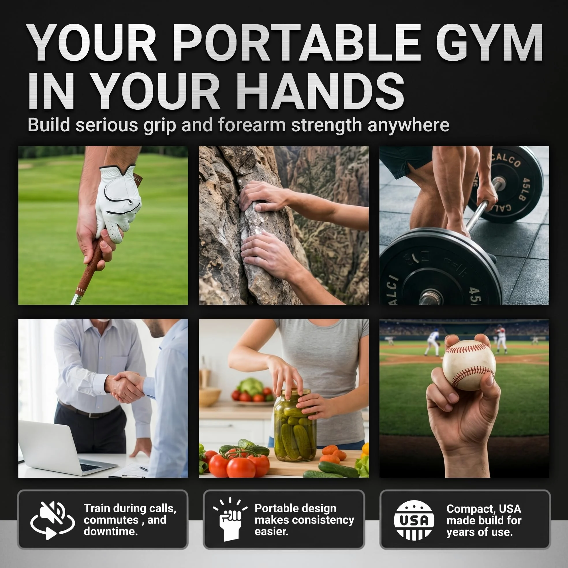 Sportgrips Sidewinder revolución – Muñeca, antebrazo, Agarre endurecedor # 1, Resistencia Ajustable