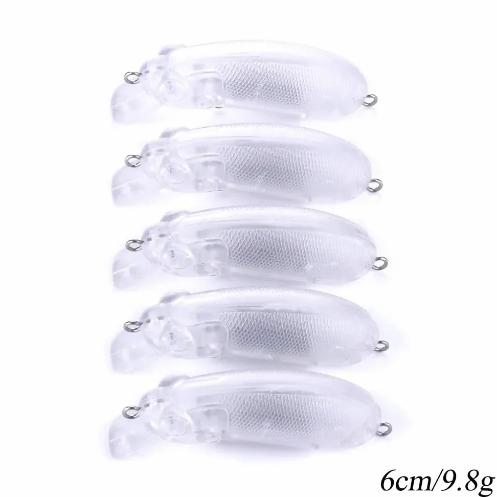 100pcs Minnow 9.8g/15g/27.9g señuelos de Pesca de embrión no Pintado Artificial