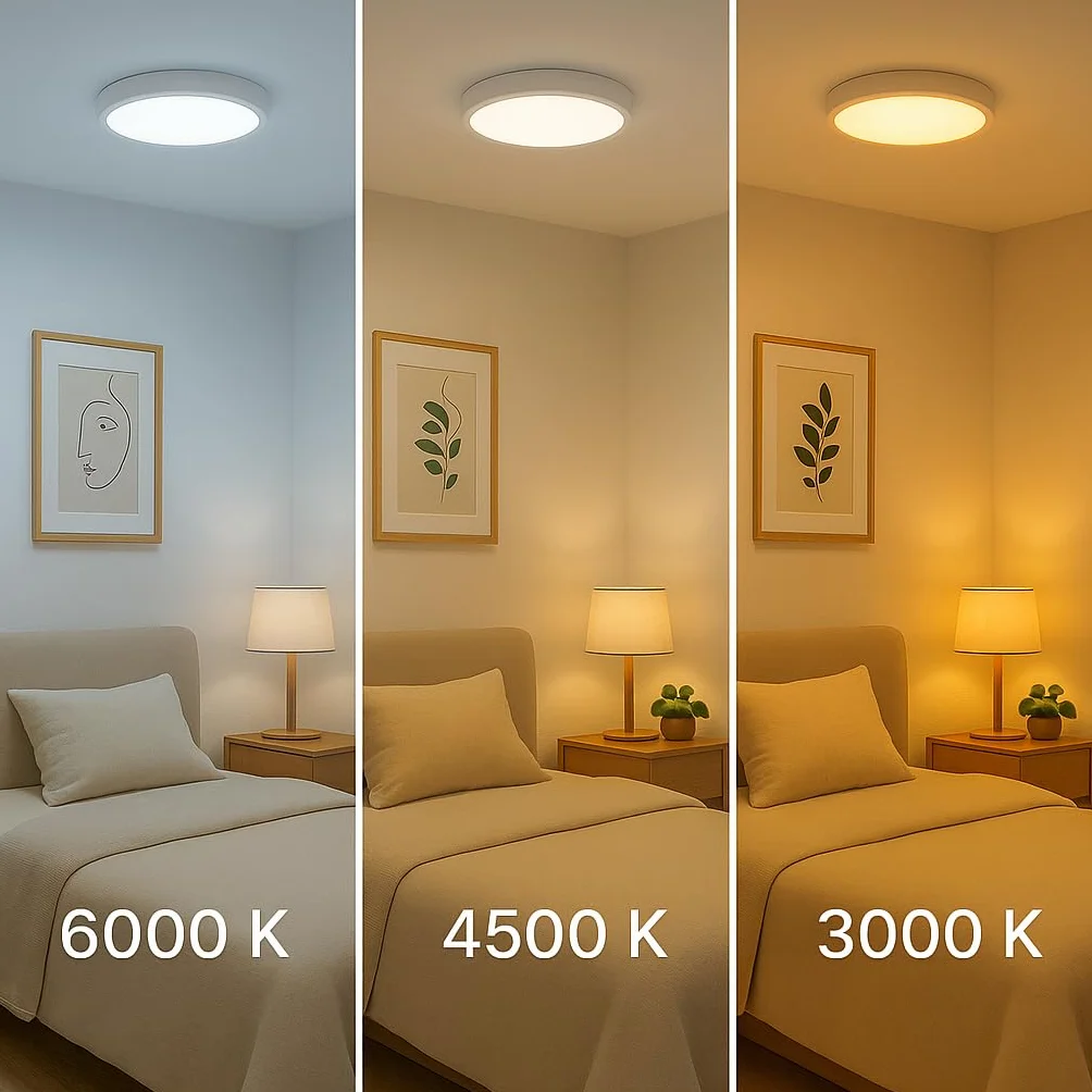 Ledme Panel de Superficie Serie Slim 20W 2000lm Luz fría 6000K Lámpara de techo IP20
