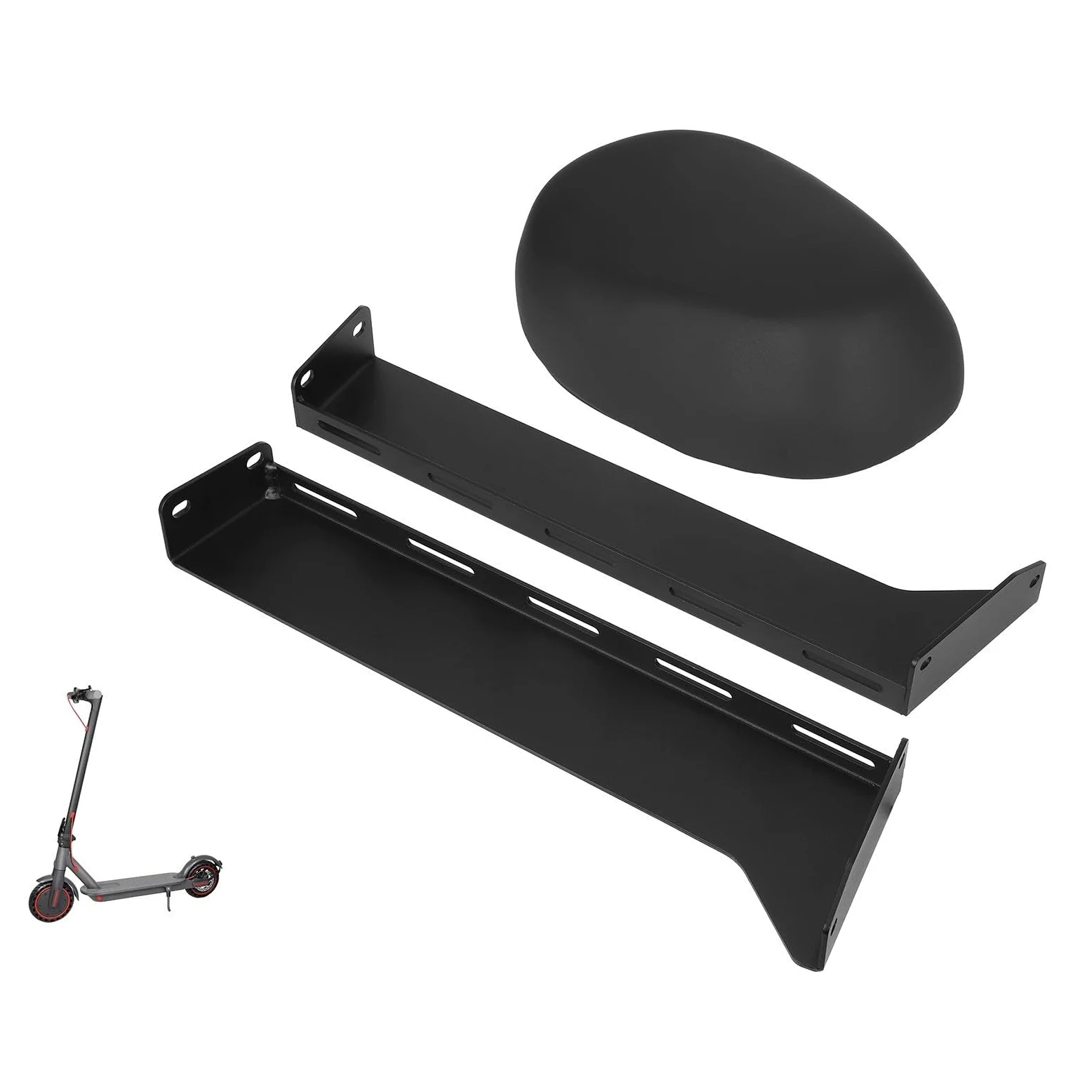 Asiento cubierto de cuero PU para scooter eléctrico KuKirin G4 con sistema de bisagra plegable, base de aleación de aluminio y relleno de esponja de alta resistencia