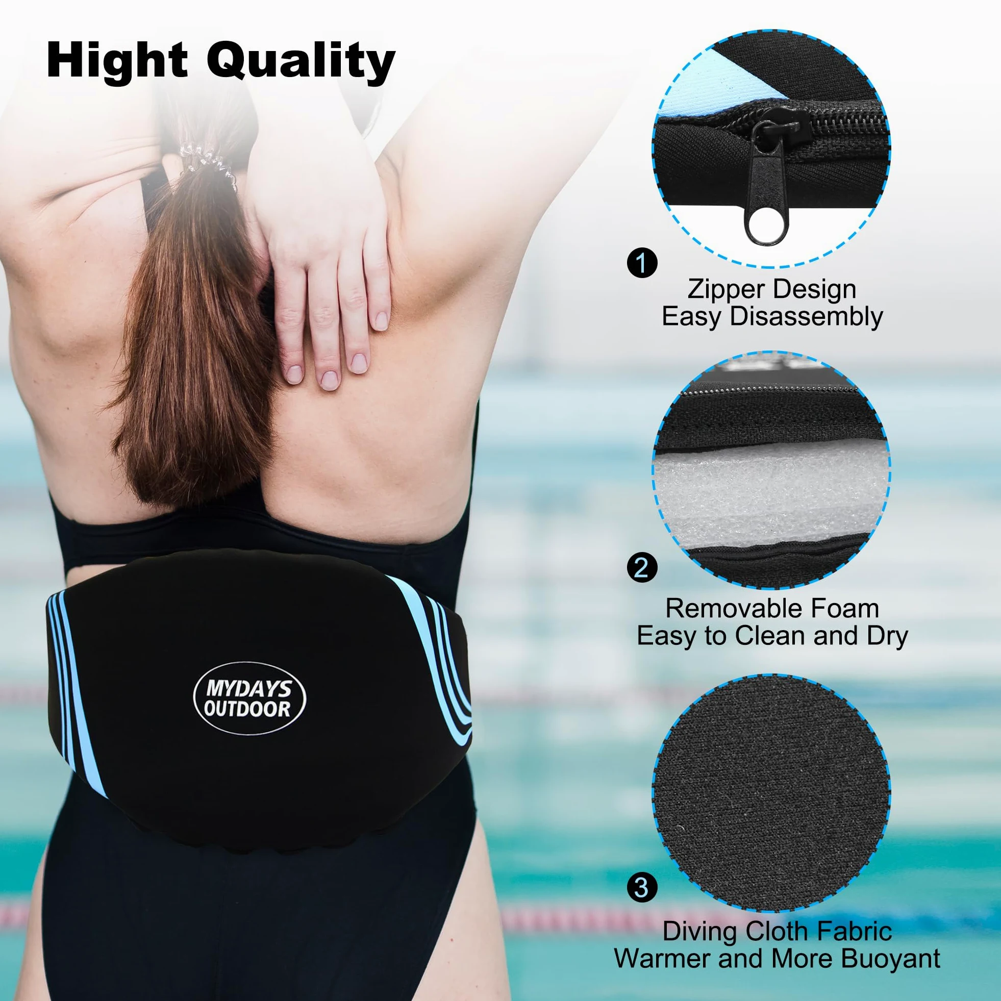 Cinturón de natación de flotación para adultos, equipo de ejercicio de piscina para adultos, fitness de lujo, cinturón de natación de flotación, pesas de piscina para ejercicio