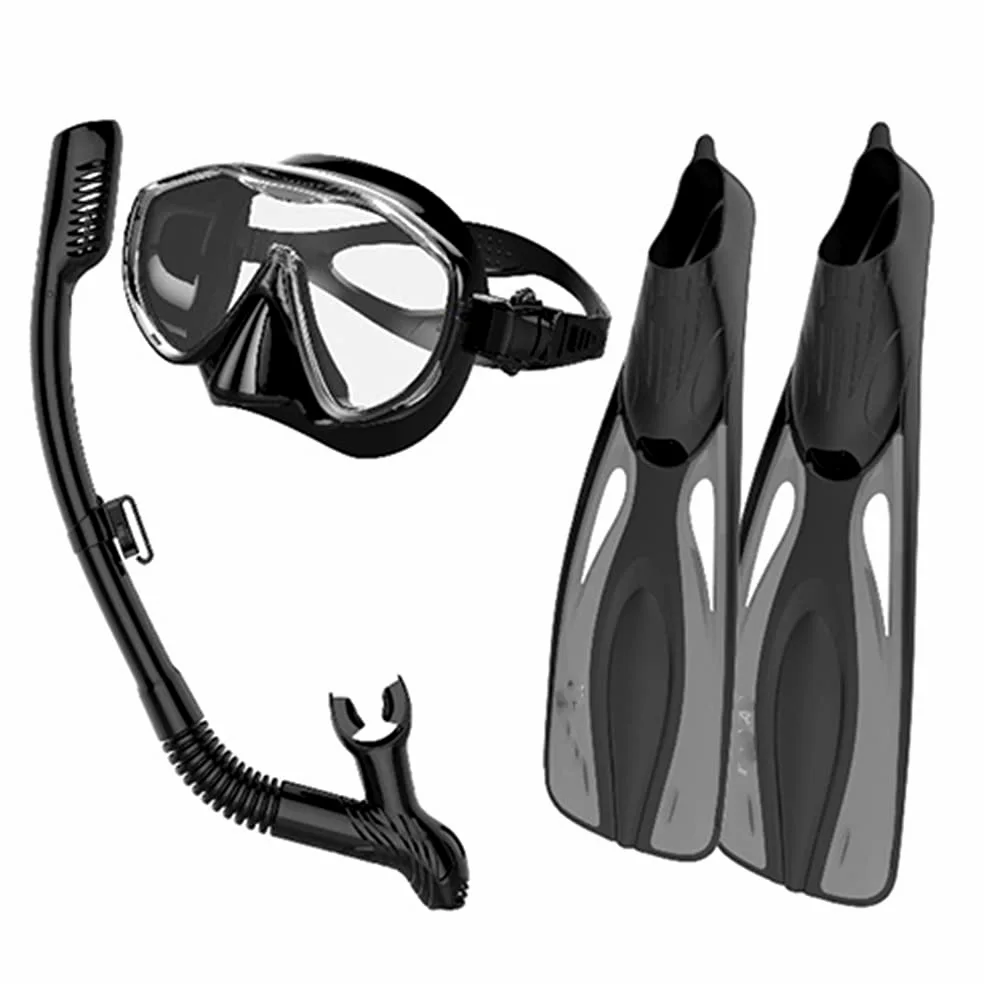 Aletas Gafas Protectoras Gafas de Snorkel Juego de Aletas Juego de Buceo Gafas de Snorkel Aletas de natación Paquete de Equipo de Snorkel