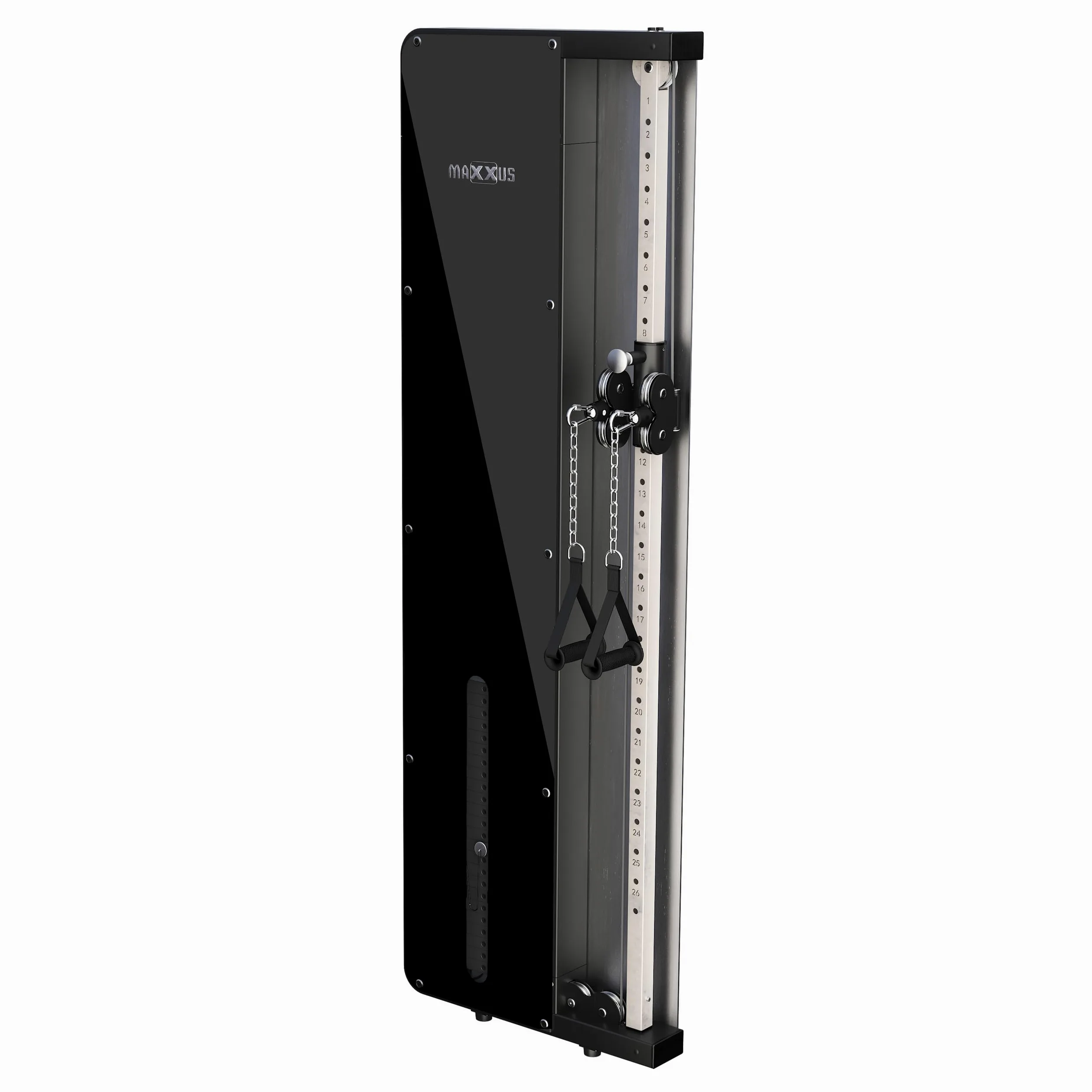 MAXXUS SmartGym H1 - Estación de Fuerza - Montaje en Pared, Doble Unidad, Placas de Peso, 2 Asas, 2 Extensiones de Cadena - Torre de Cuerda de Cable, Cable de Carga, Dispositivo de Fitness