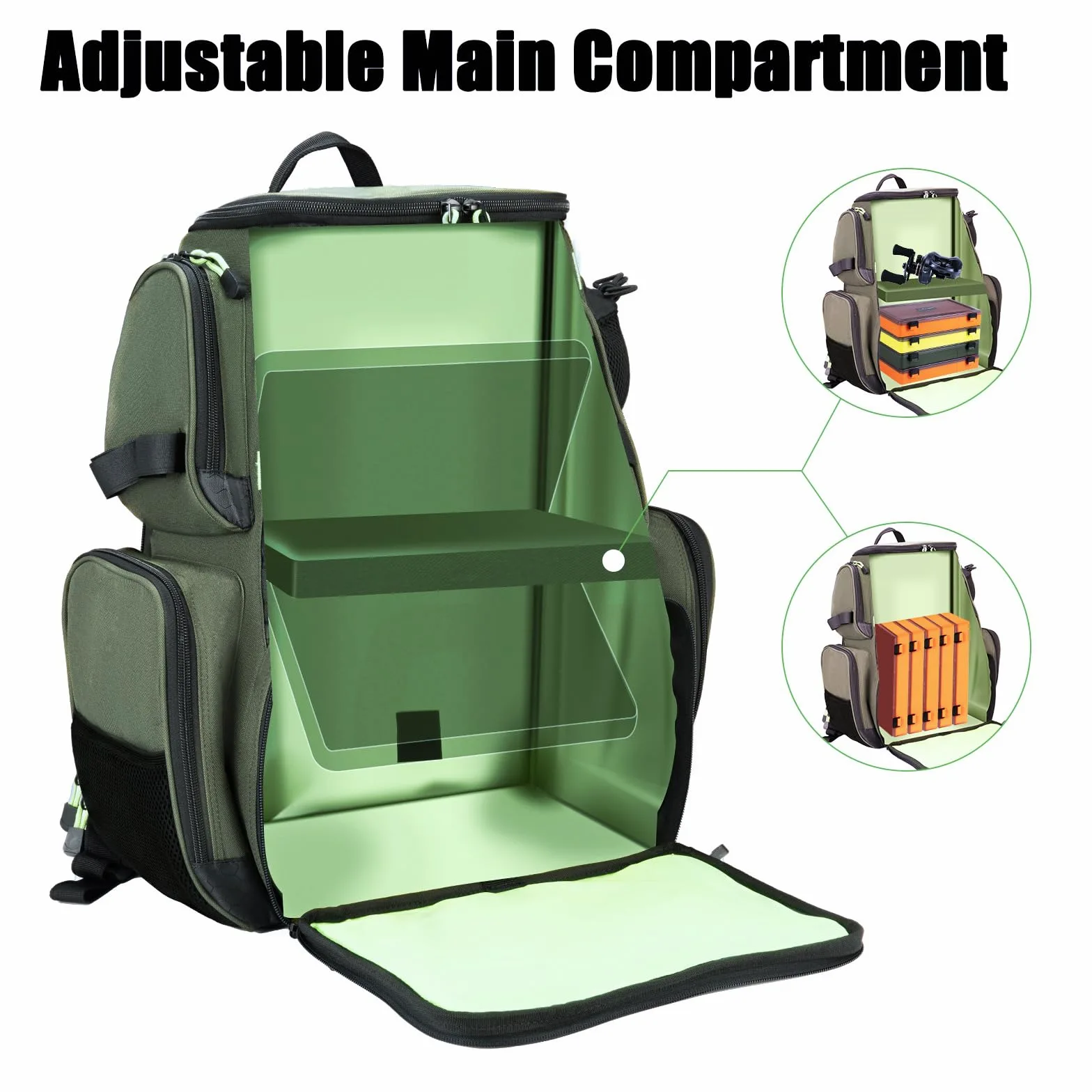Seaknight Bolsa de Pesca SK004 Mochila Multifuncional Impermeable con Caja de señuelos Mochila de Almacenamiento para Acampar al Aire Libre Senderismo