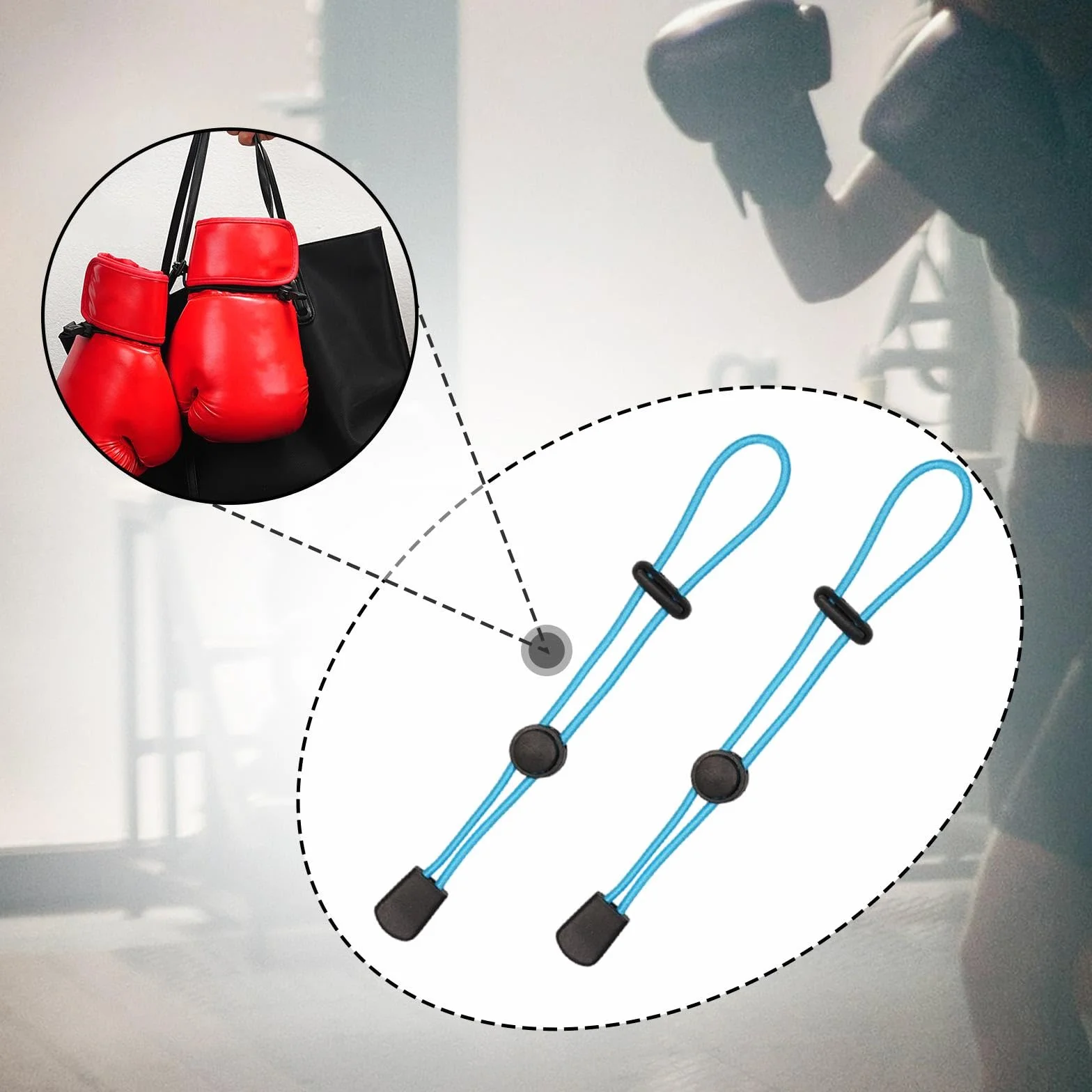 Correa de Transporte para Guantes de Boxeo, Colgador, Percha de Entrenamiento, Estante de Almacenamiento, Correa Ajustable para Saco de Boxeo,
