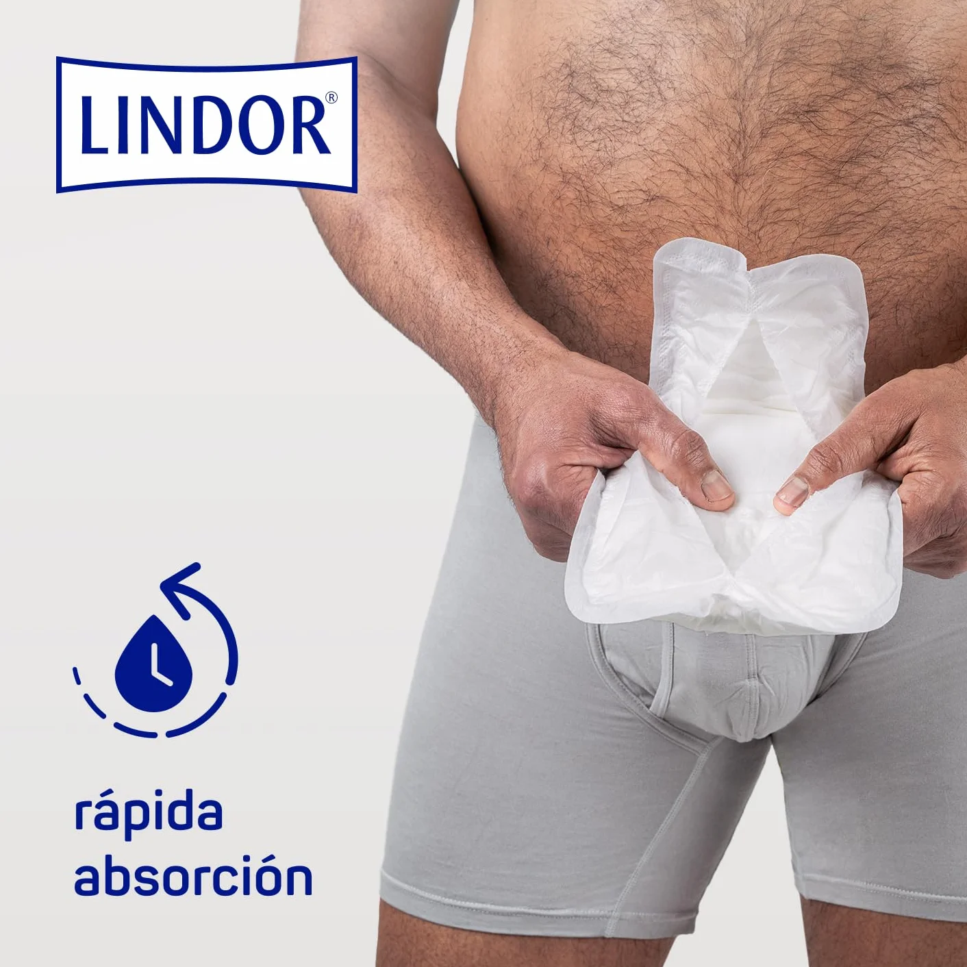 Lindor Protectores para Hombres con Pérdidas de Orina, Super, Compresas Absorbentes Incontinencia, 14 uds