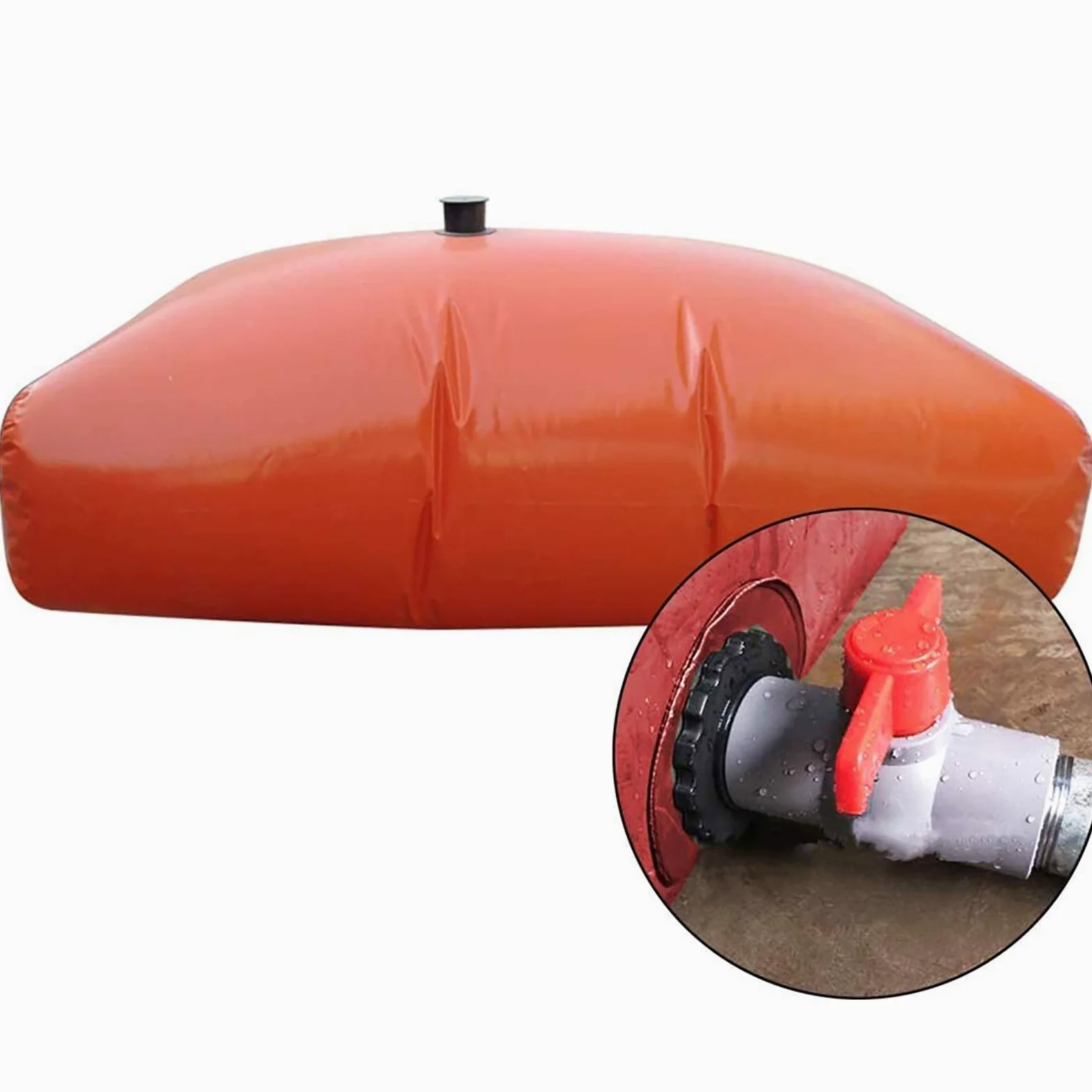 Tanque de Agua Blanda Plegable portátil, Tanque de Agua Flexible con Grifo, Cubo de Almacenamiento de Agua Resistente a la sequía para Exteriores, fácil de Transportar (Tamaño: 500L / 5x0.9x0.4m