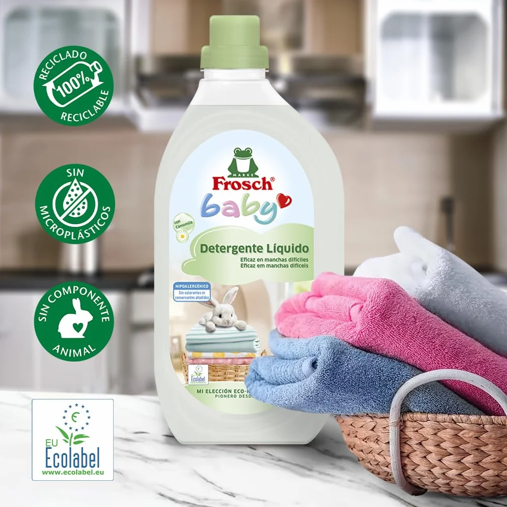 Frosch Baby Detergente Líquido Lavadora Ropa Bebé 1.5 L Hipoalergénico Ecológico