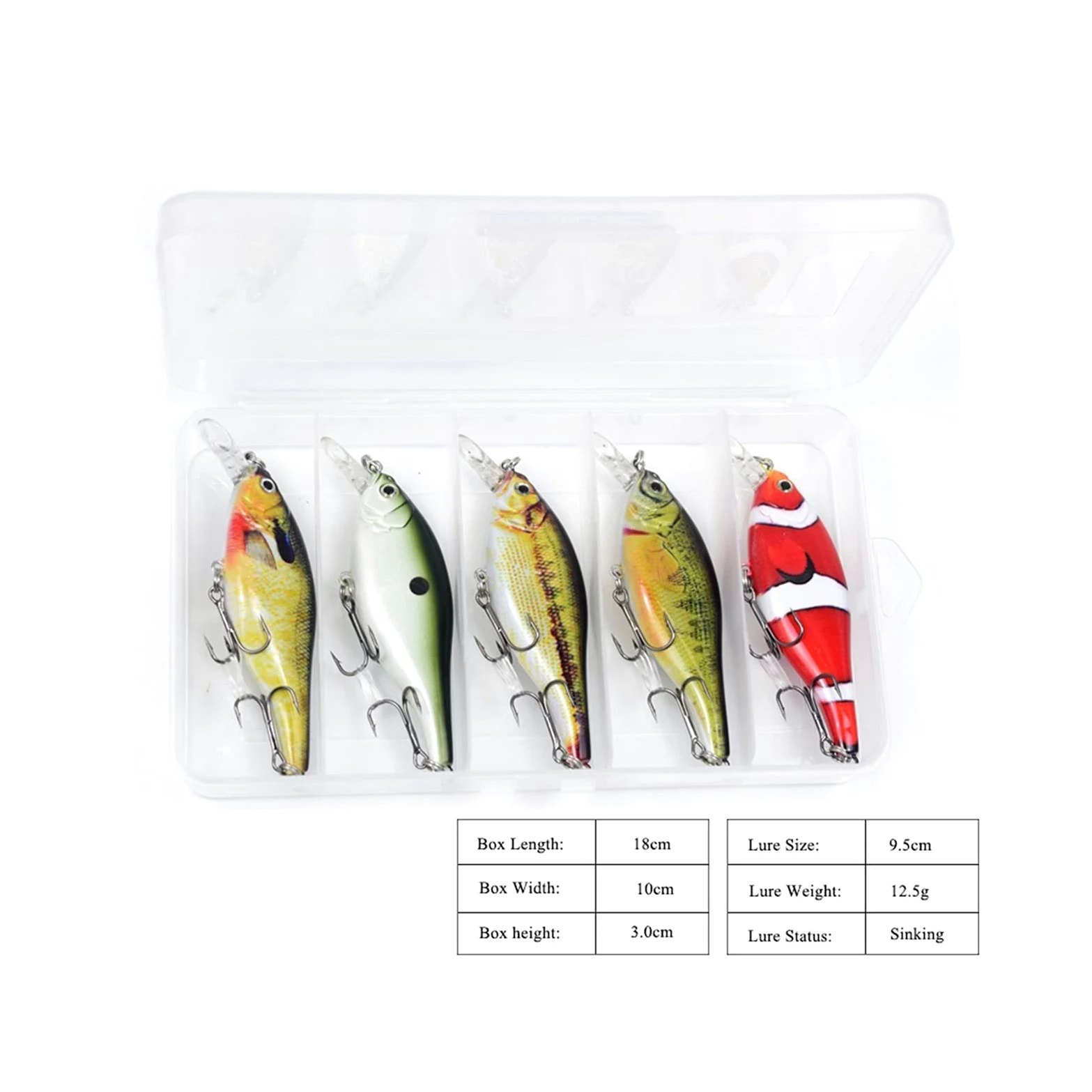Señuelos de Pesca Señuelos de Pesca Buceo Wobblers Cebo Artificial Crankbait Pesca Switebait para Bass Trout Waterwater Freshwater Pesca 5pcs Cebos Artificiales