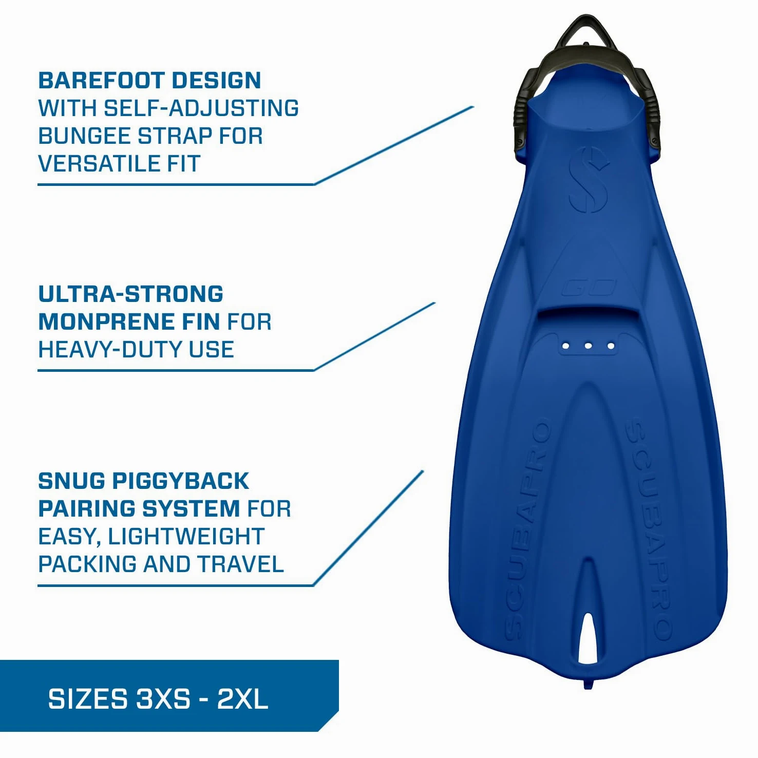 SCUBAPRO Go Blue Buceo, natación, Unisex Adulto