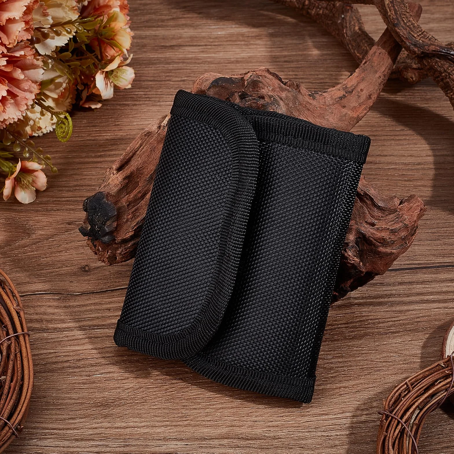 NICENEEDED 3.5" x 3.9" Bolsa para Guantes de Cinturón, Porta Guantes Desechables de Látex de Tela Oxford Doble