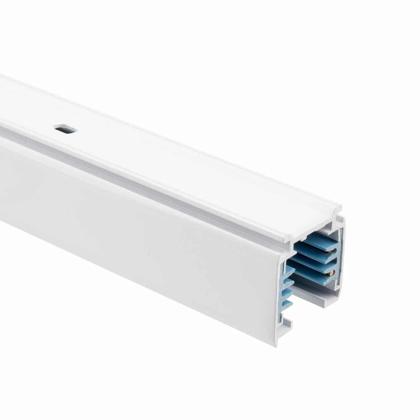 LEDKIA LIGHTING Carril Trifásico Aluminio 2 Metros Blanco para Focos LED