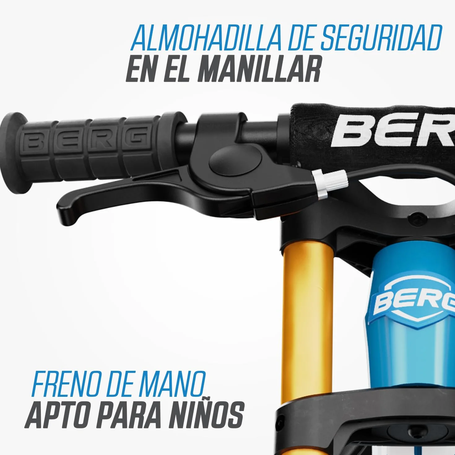 BERG Bicicleta sin Pedales Biky | 2,5-5 años, 12 pulgadas, con freno de mano, cuadro ligero de magnesio, ruedas hinchables