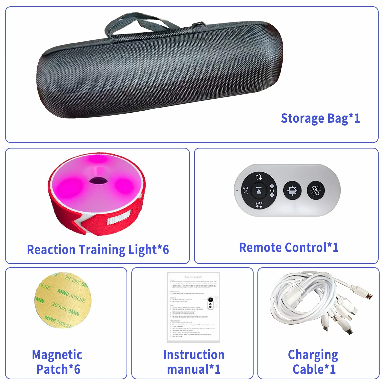 Luces de entrenamiento de reacción, 4 modos, kit con carga USB, velocidad para atletas