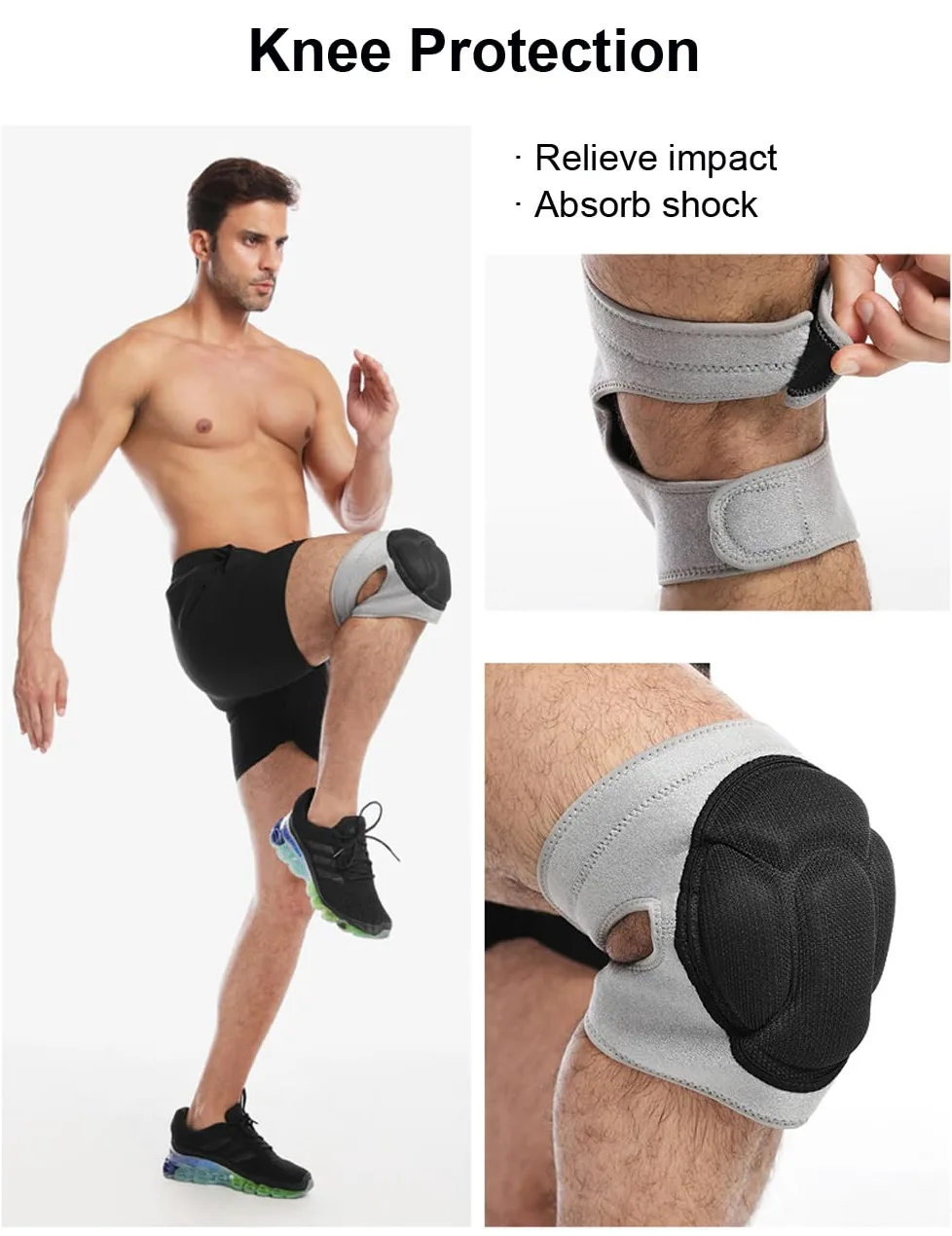 Rodilleras para mujeres y hombres, rodilleras de baile, voleibol, rodilleras para mujeres y hombres, rodilleras de lucha libre, almohadilla de choque, equipo de snowboard, rodilleras suaves para el