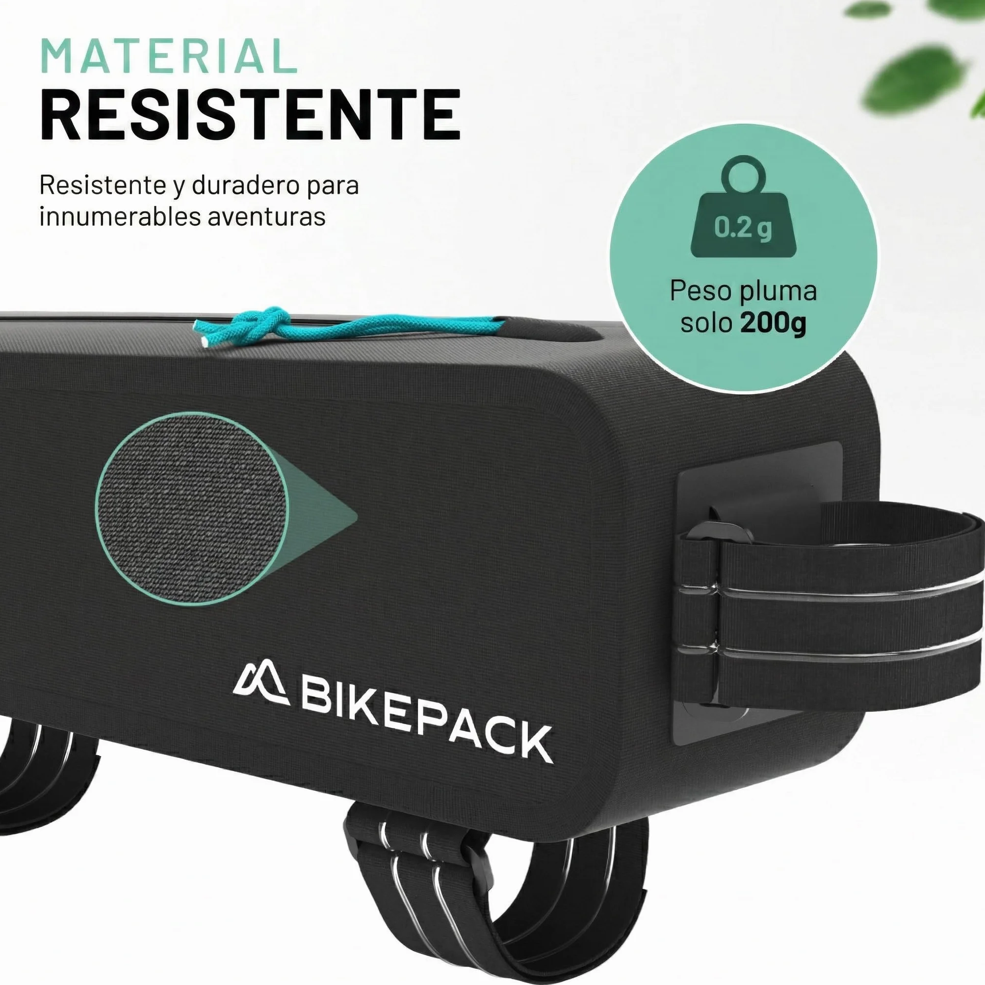 BIKEPACK Bolsa para tubo superior para bicicleta - Bolsa de tubo superior - Accesorios para bicicleta Gravel Bike - 100% impermeable