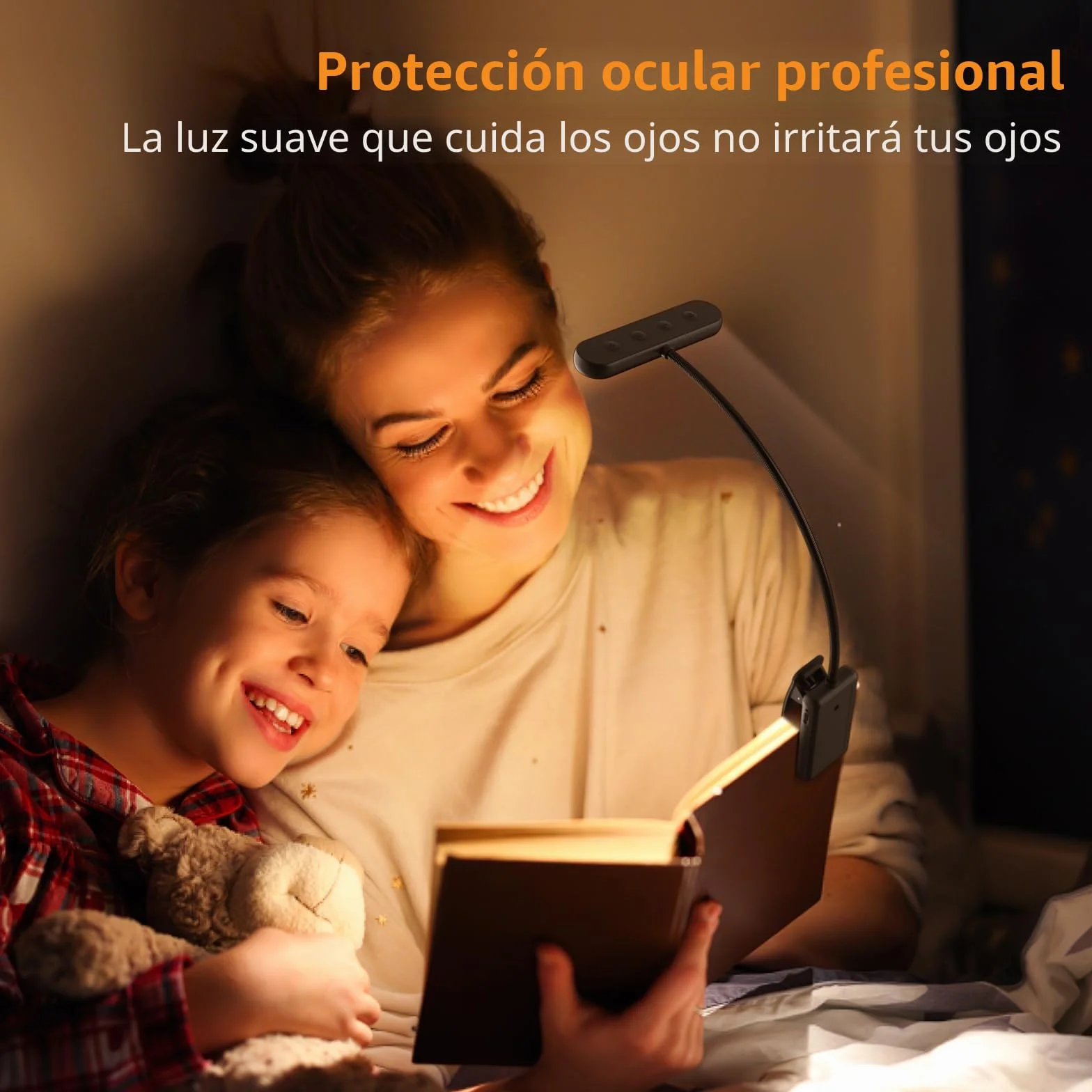 iFalarila Luz Lectura Recargable 12 LED 360° Ajustable RA>95 para Leer en La Cama
