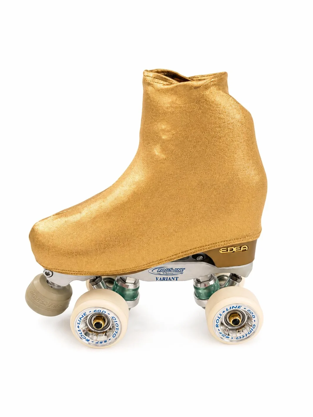 Cubre patín para niña y Mujer, Funda PatinSkate, Professional Skating, Patinaje Hielo,artístico o en línea. 180 Densidad. Talla Universal Adulto y niños. Color Brillante Dorado
