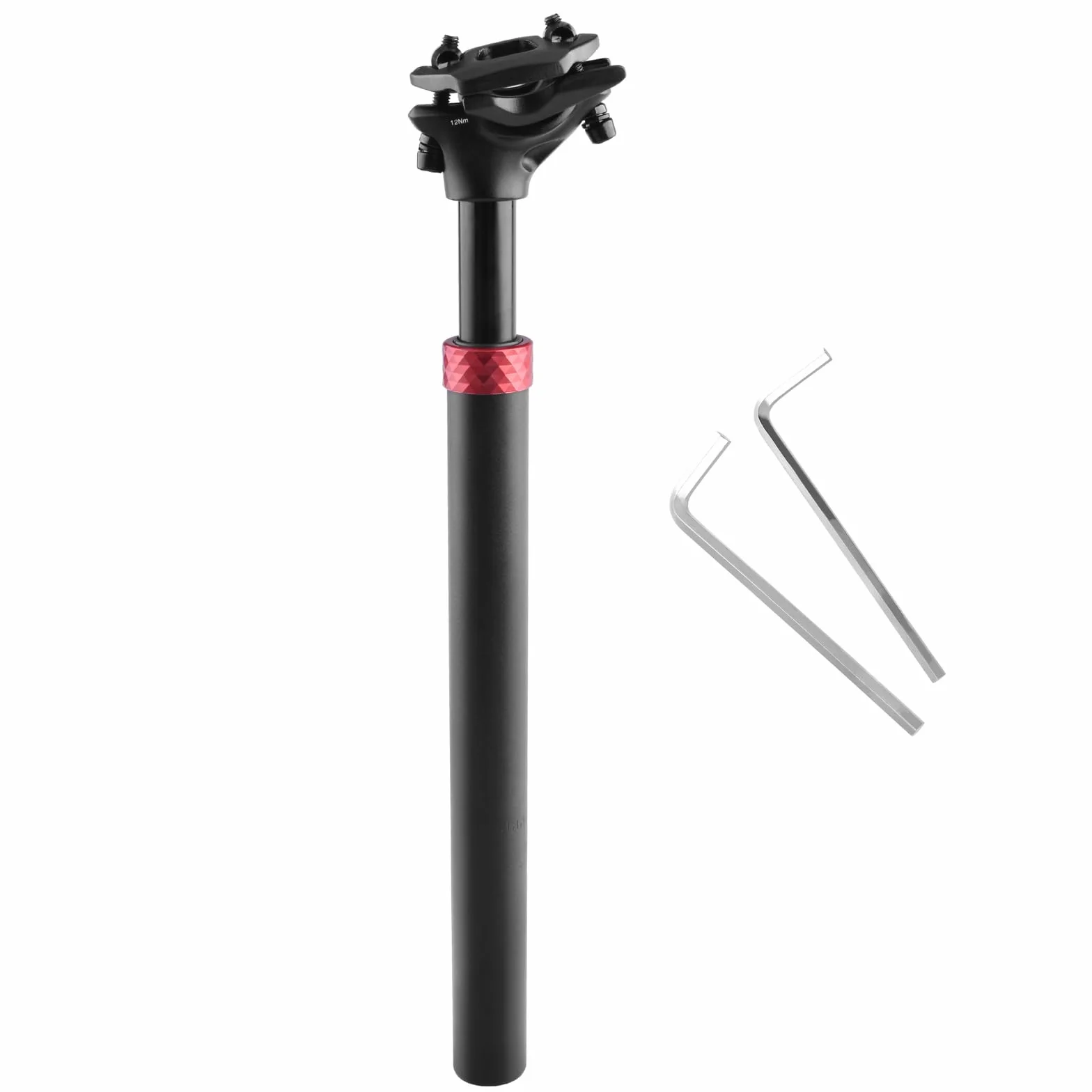 TRIWONDER Tija de Sillín de Bicicleta 25,4mm 27,2mm 28,6mm 30,4mm 30,8mm 31,6mm Soporte de Sillín de Aleación de Aluminio 350 mm de Longitud Tubo de Sillín