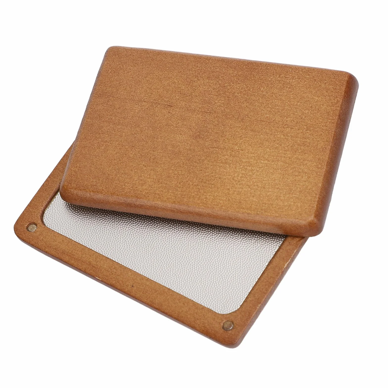 RiToEasysports Lijadora de Punta para Taco de Billar, Cuchillas de Lijado Profesionales de Acero Inoxidable con Carcasa de Madera para Accesorios de Taco de Billar y Equipo de Palo