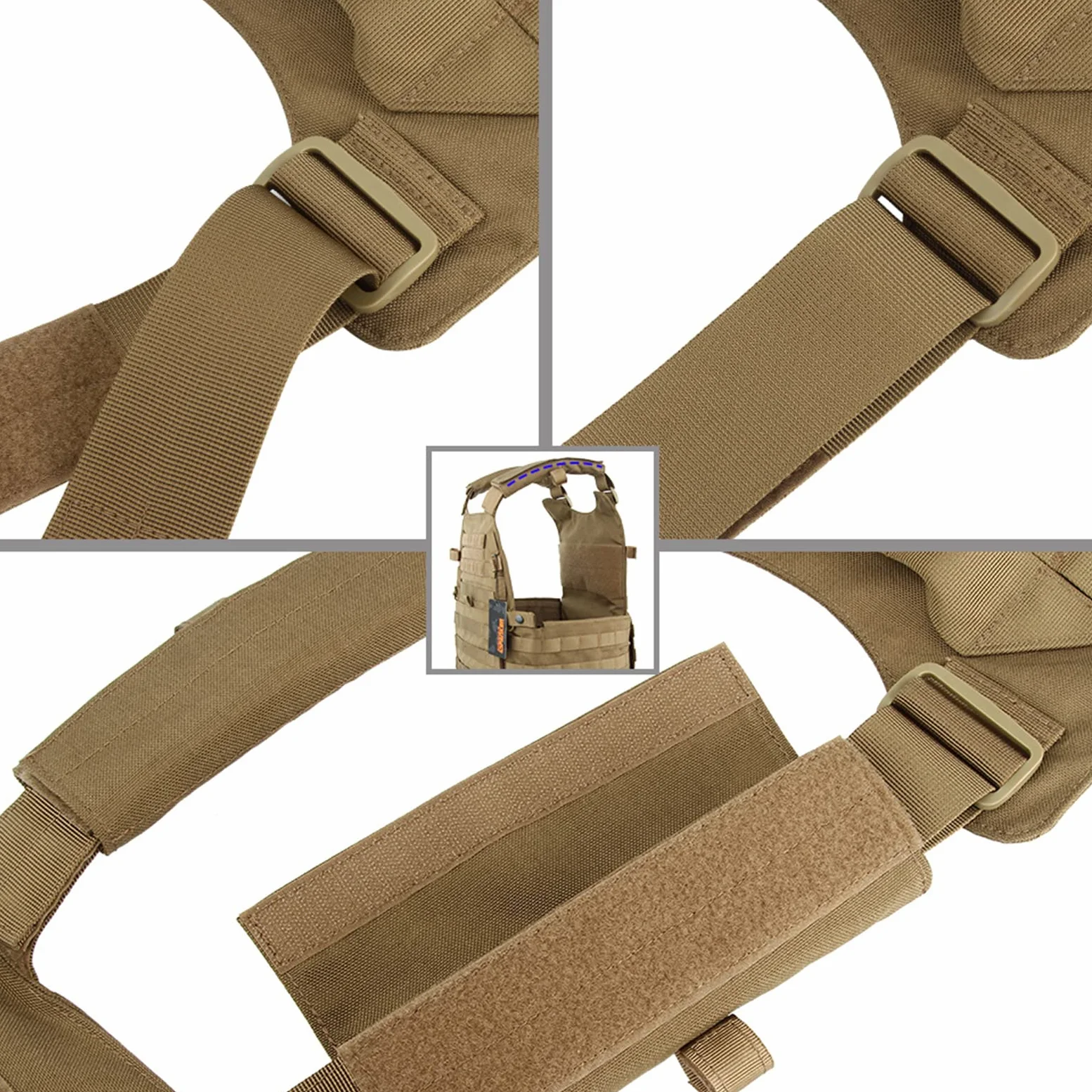 Chaleco táctico de caza al aire libre, equipo militar de pecho, con bolsa de herramientas de entrenamiento, accesorios de equipo Cs para Airsoft, escalada y senderismo. (G)