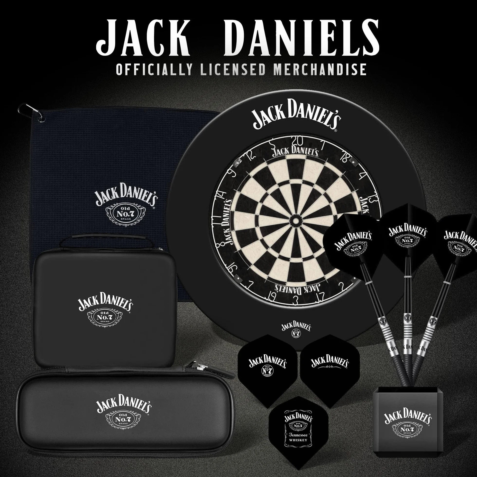 Jack Daniel's Dardos Diana Oficial Negro Logotipo JD