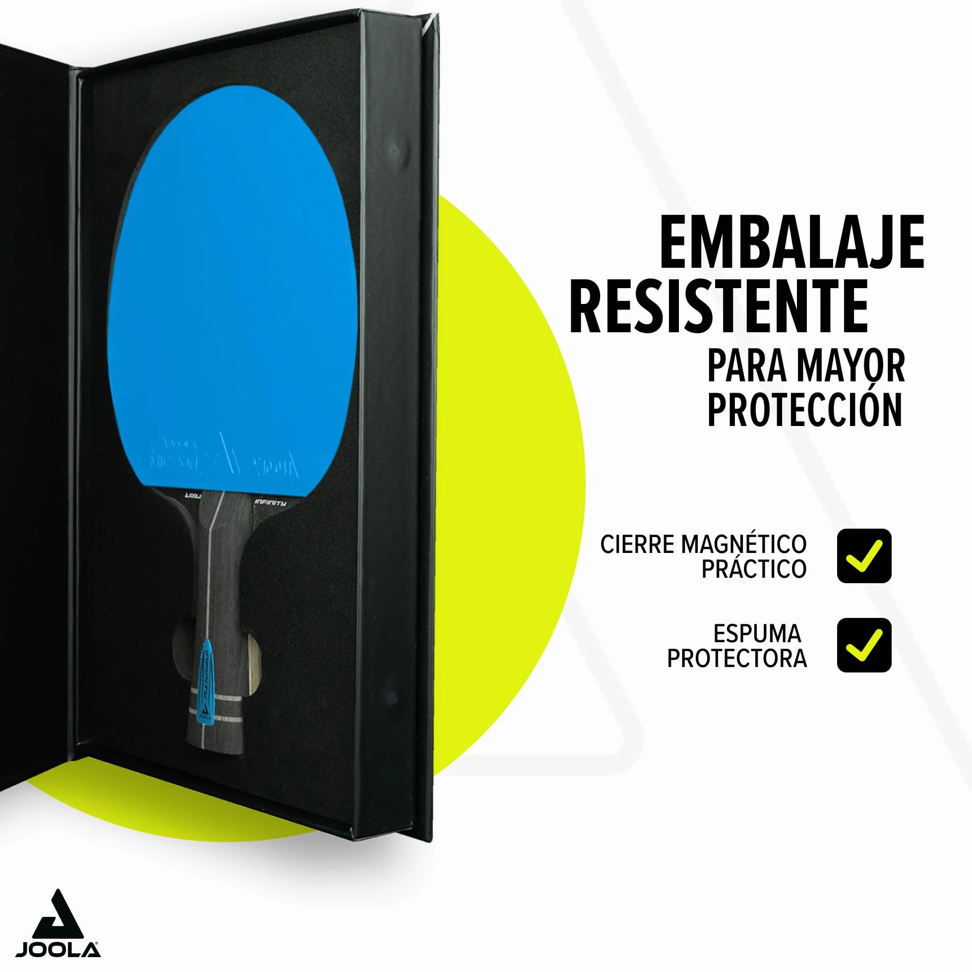 JOOLA Infinity ITTF Raqueta de Tenis de Mesa Fibra de Alta Tecnología 7 Capas
