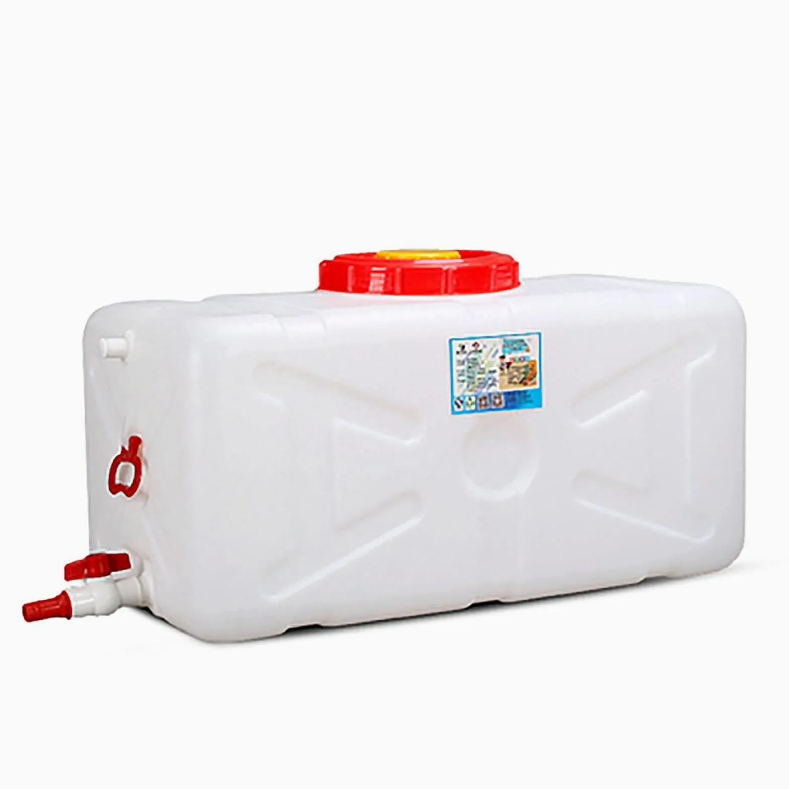 Tanque Almacenamiento Agua Rectangular Plástico Contenedor Almacenamiento Agua Purificada Grado Alimenticio Adecuado Exteriores
