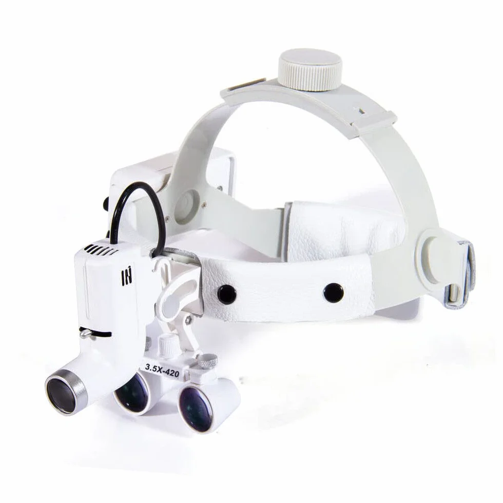 Linterna Frontal Médico-Quirúrgica Dental 5W LED 3.5X Lupa Binócular