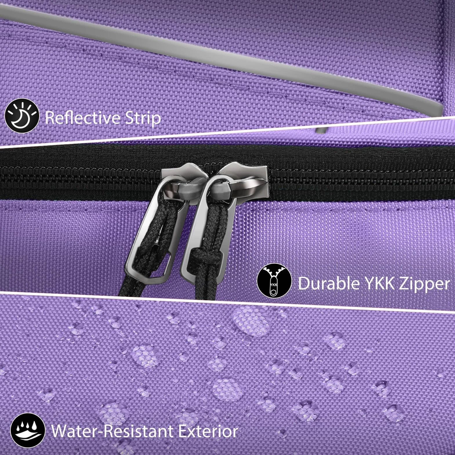 MEDMAX Enfriador Bolsa de Insulina 2 Paquetes de Hielo, Portátil Organizador de Medicamentos Aislado, Estuche para Bolígrafos de Insulina, Púrpura