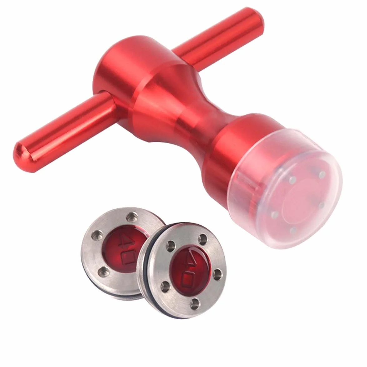 Histar 2pcs Golf personalizado rojo pesos + rojo llave para putters Titleist Scotty Cameron