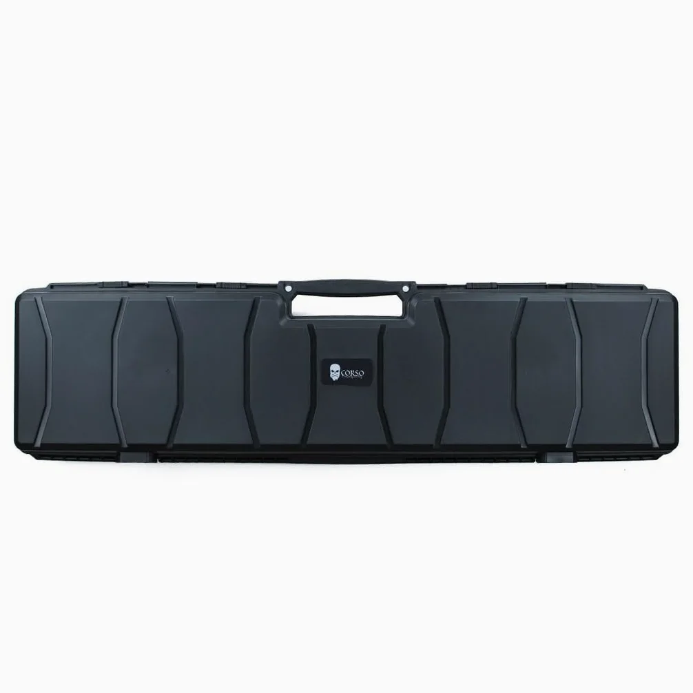 Genérico Maleta Rígida para Fusil, 120 cm, Interior de Espuma, Negro, para Rifles de Airsoft, Paintball y Aire comprido. Corsair de Corso