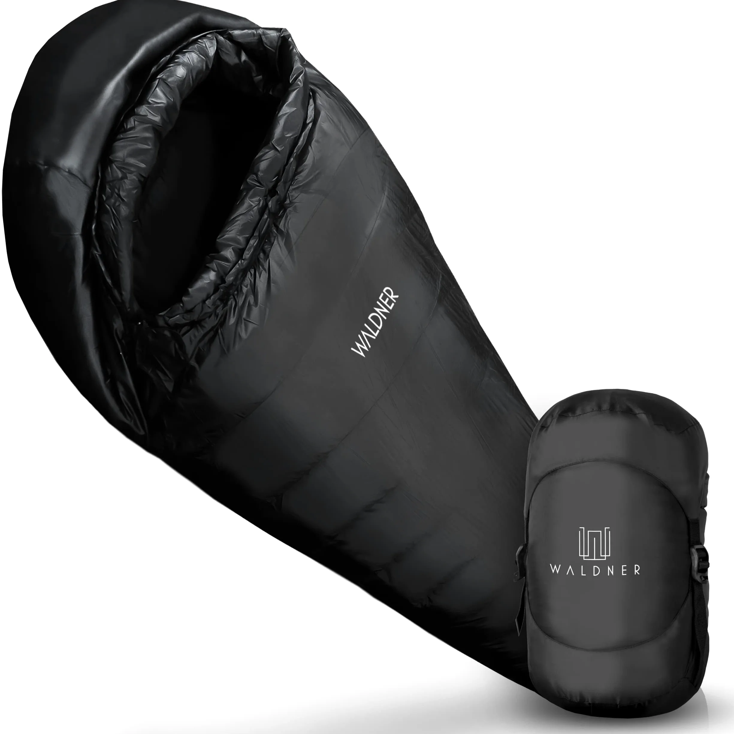 WALDNER Saco de dormir de plumón ultraligero, tamaño pequeño, 3 estaciones, 800 g de plumón, 600 FP, saco de dormir para exteriores y camping, ligero y cálido (hasta 200 cm)
