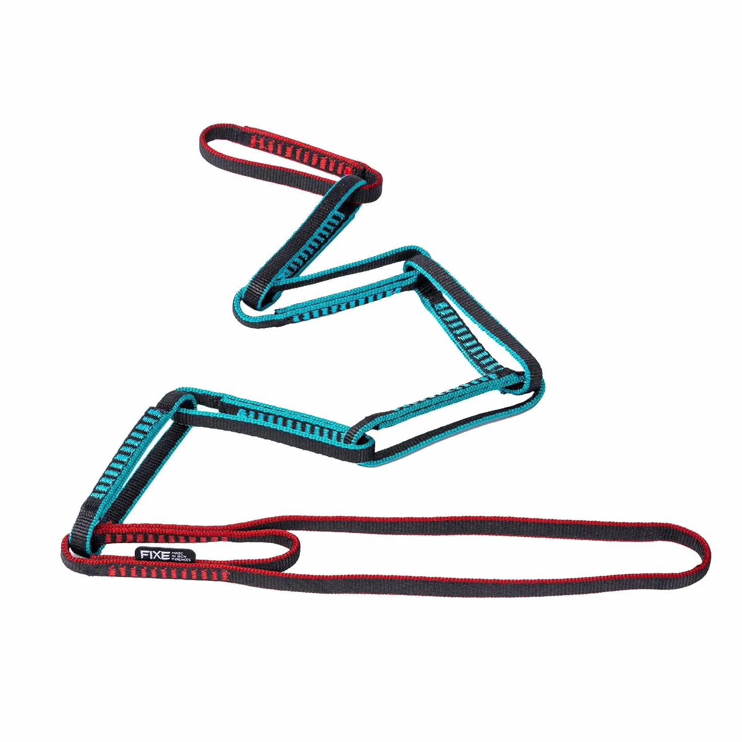FIXE - Cabo de Anclaje Multichain Cinchless 90 cm en HMPE, Cinta Ajustable para Escalada y Alpinismo, Sistema sin Estrangular el Arnés, Resistencia 22 kN, Certificación EN566 y UIAA 104