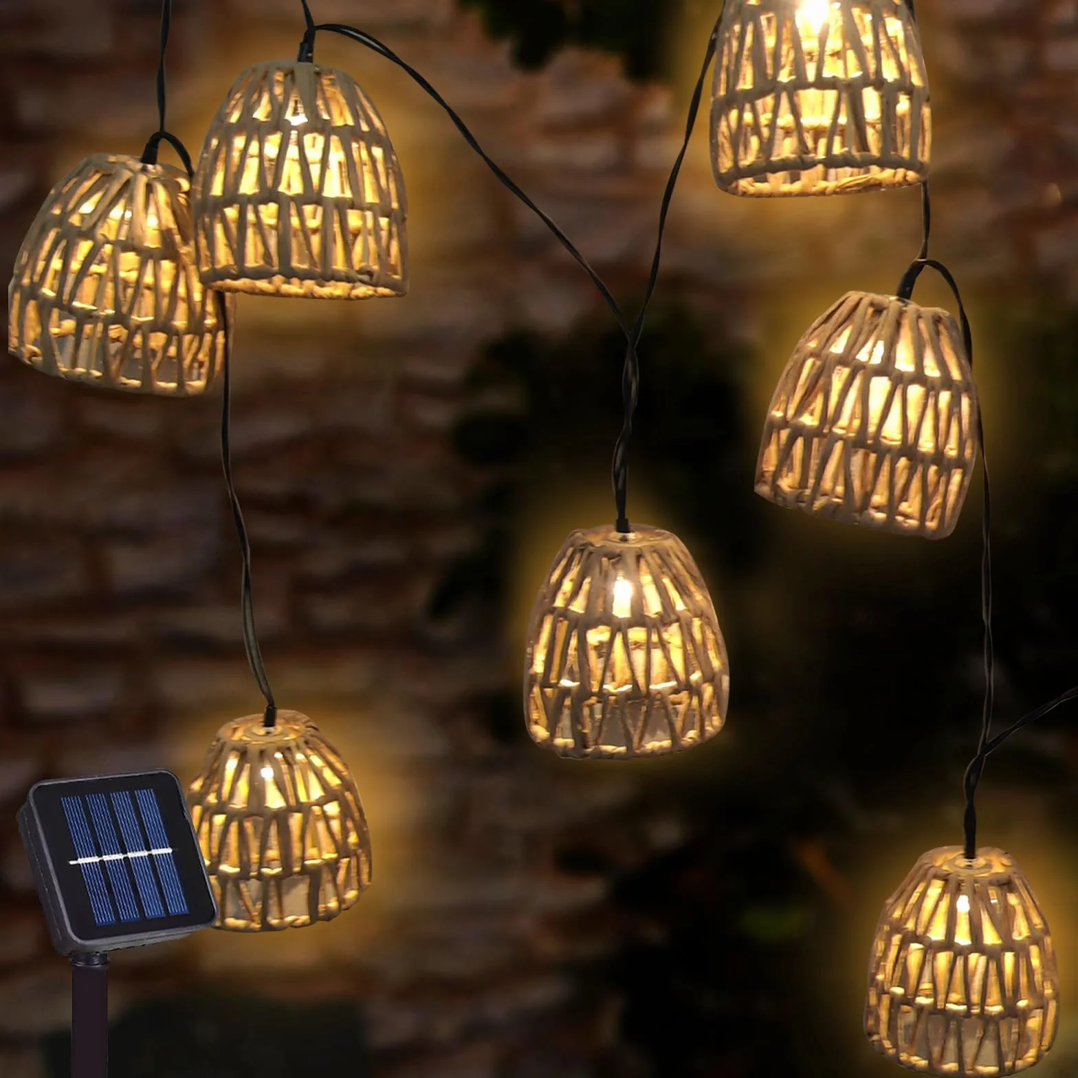 Guirnaldas Luces Exterior Solar Led 3.6m Cadena de Luz Solar para Jardin