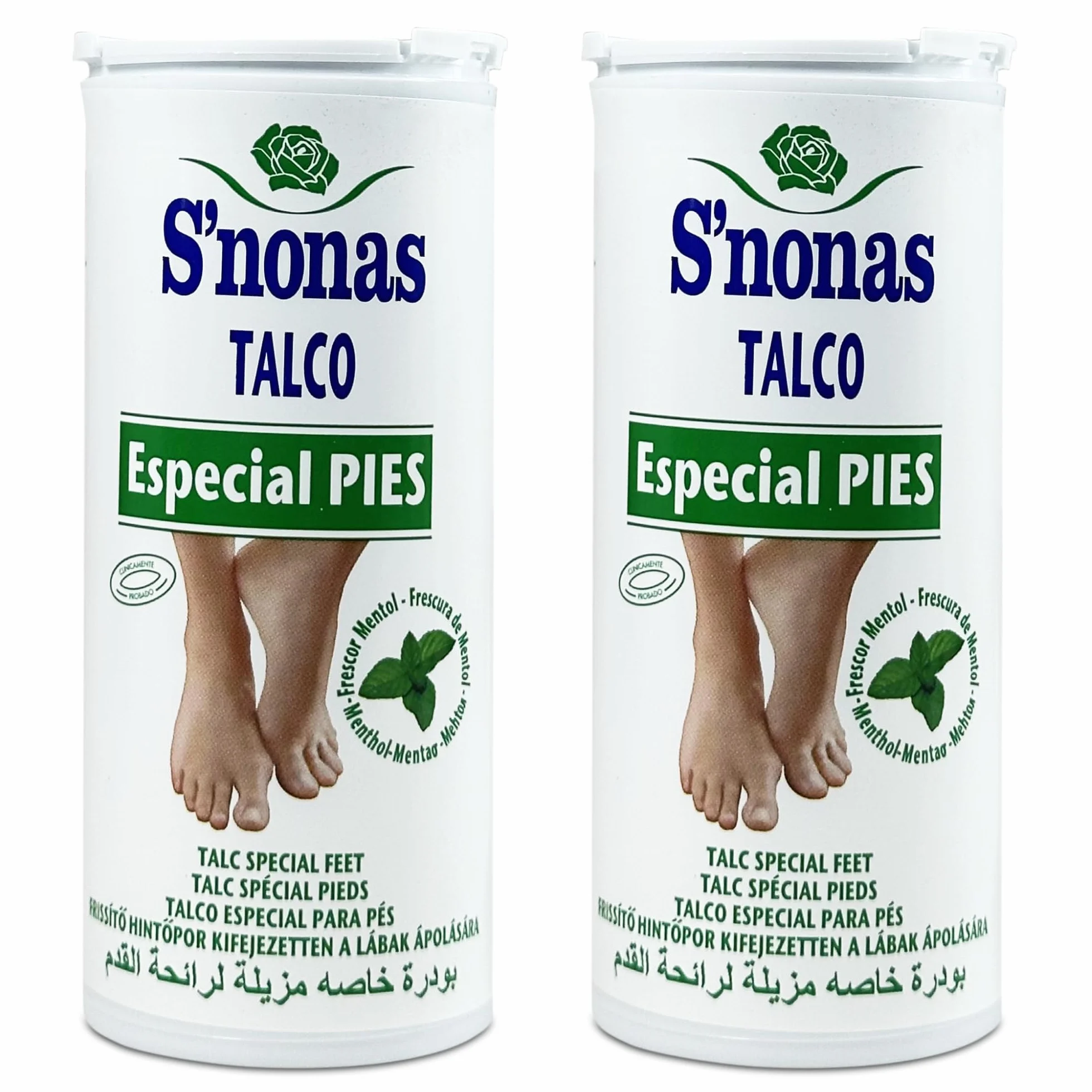 Polvos de Talco para Pies 100g Desodorante Elimina Mal Olor 2 Unidades