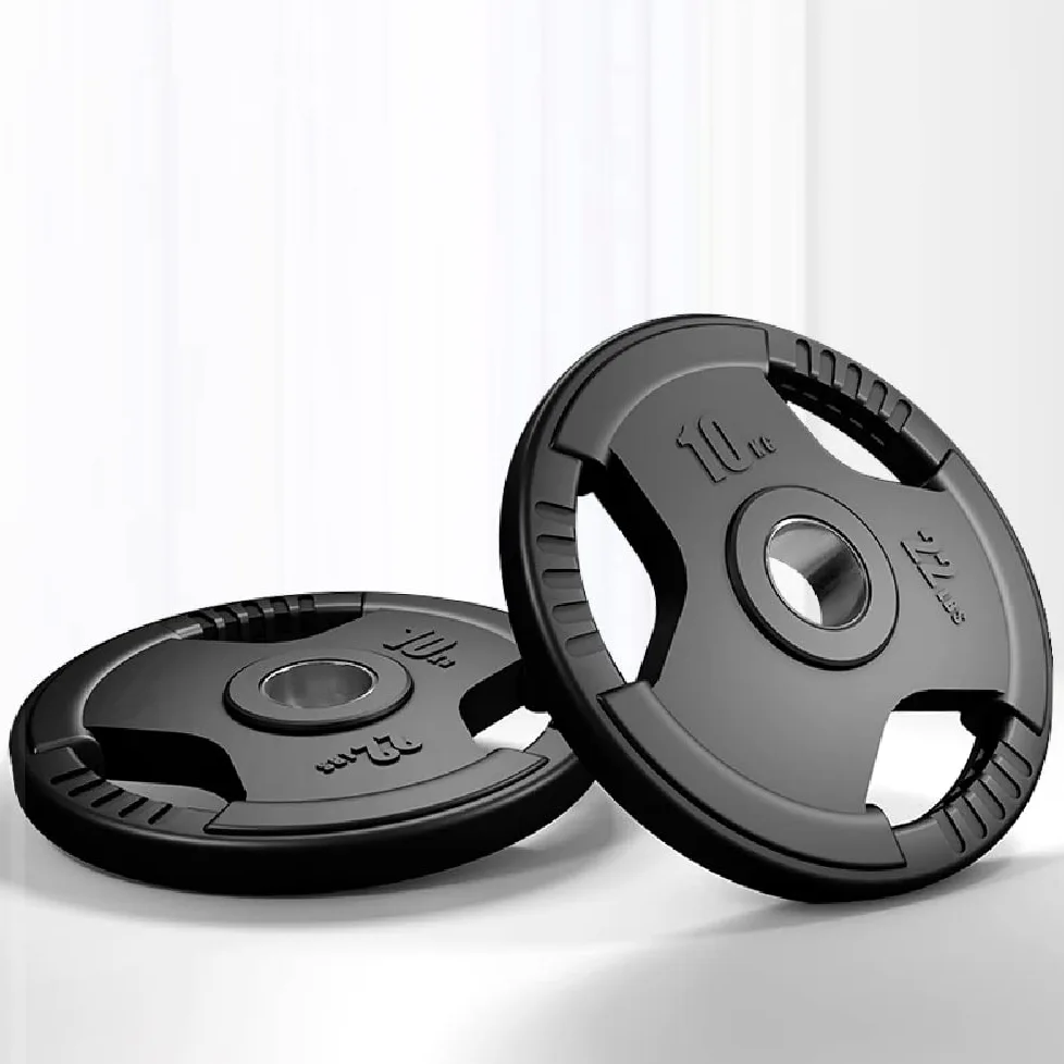 Placas de Peso olímpico Pesos de Hierro Fundido Recubierto de Goma, Tri Agarre Radial, manijas de Bomba de Disco, Adulto Unisex, Negro, Aptitud en el hogar (Size : 5kg)
