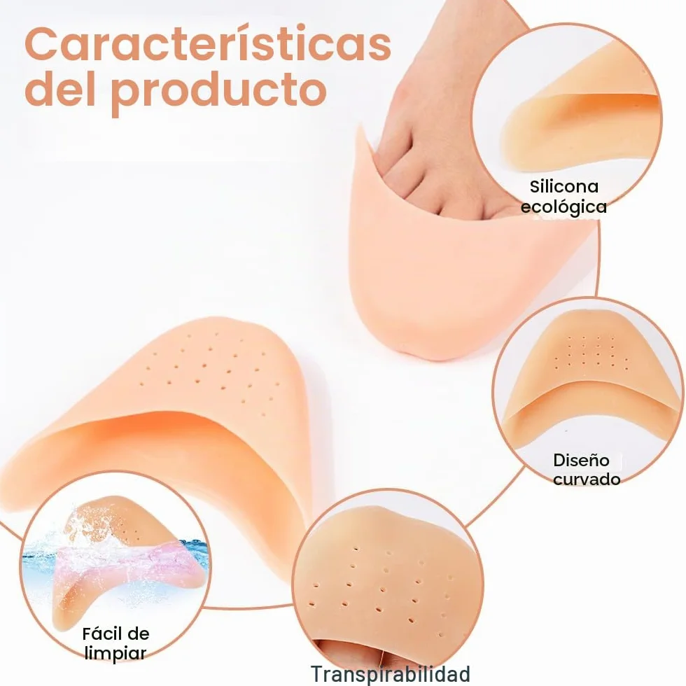 Protectores Dedos Pies Silicona, Caps Ballet Pointe Suave, Protector Dedo Ballet, Pares Silicona
