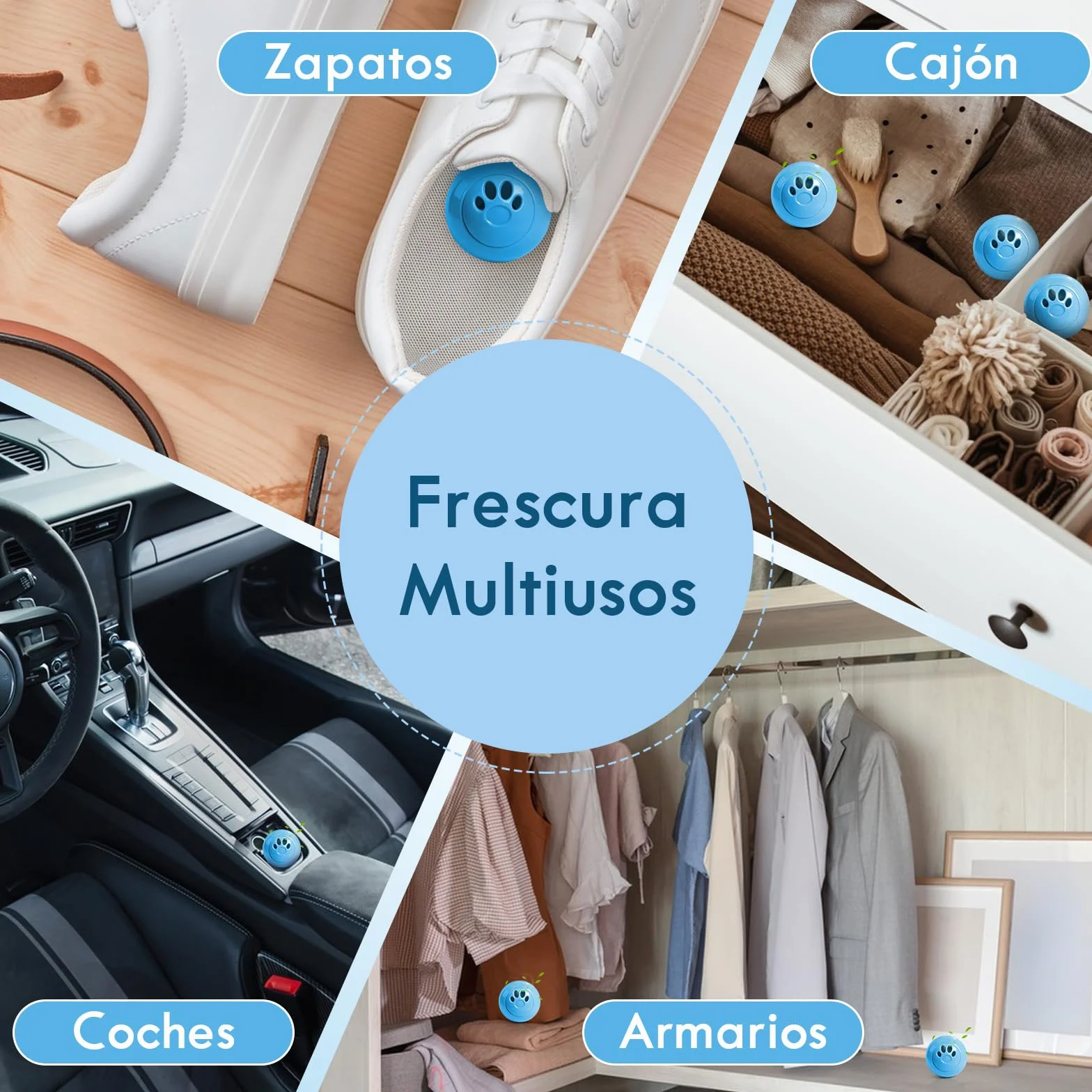 Bolas Desodorizadoras para Zapatos, Ambientadores de Calzado, Paquete de 8, Aroma a Lino