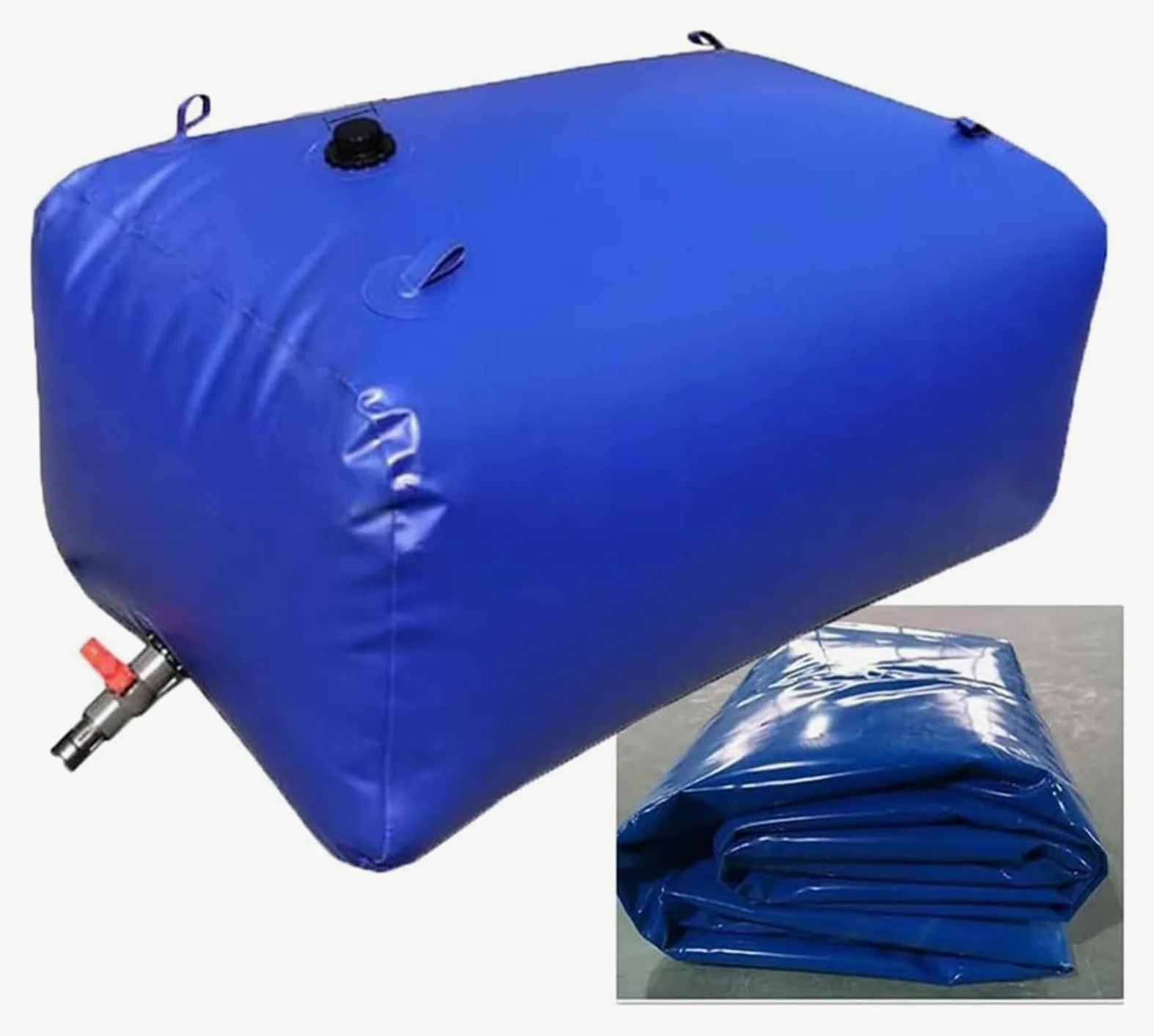 BidóN De Agua Plegable Wall Art Bolsa De Almacenamiento De Agua Blanda, Cubo De Agua Flexible Plegable Con Grifo, Portador De Agua De Pvc, 0.9mm De Espesor Resistente Al Desgaste For Construcción Jard